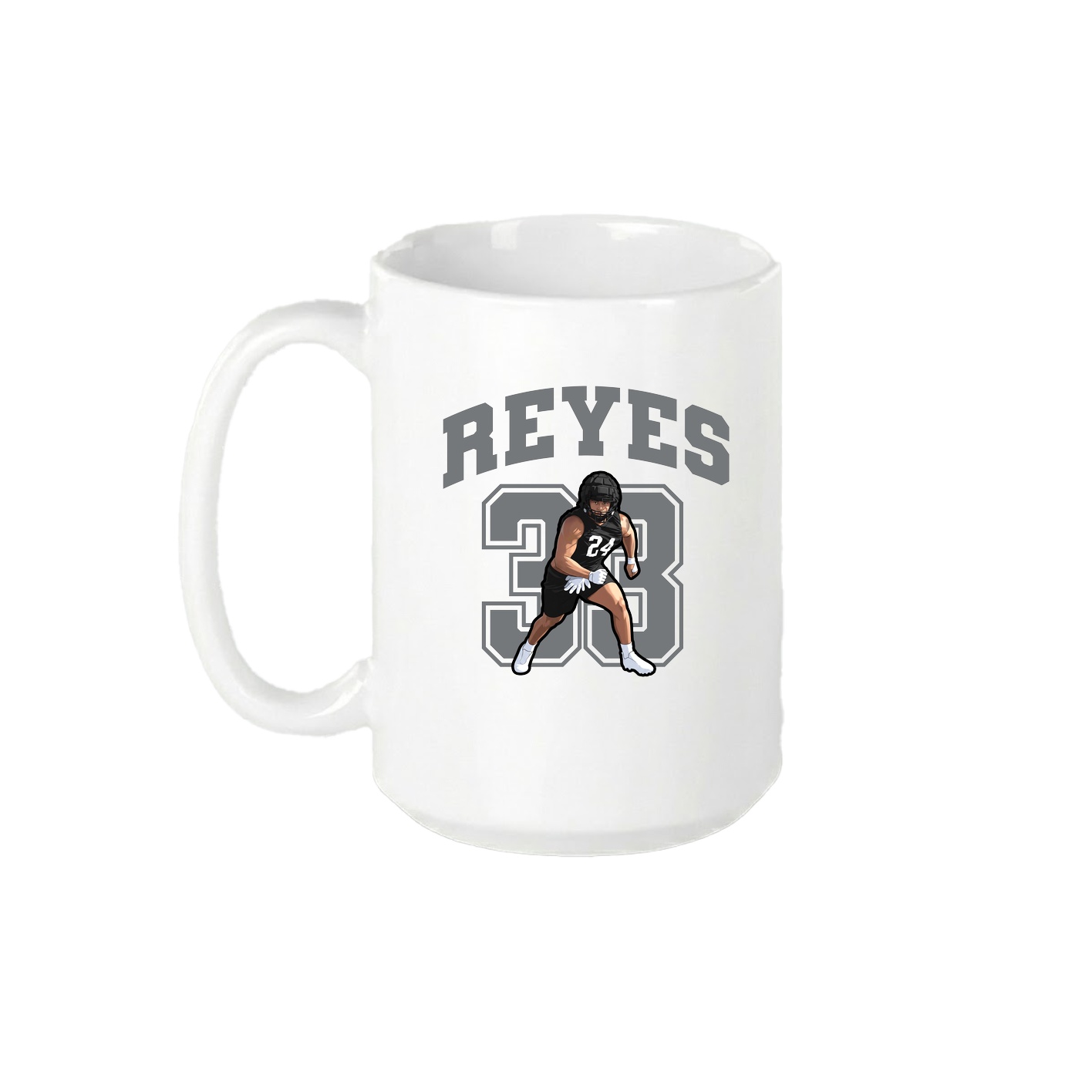 15oz Coffee Mug — Number in White