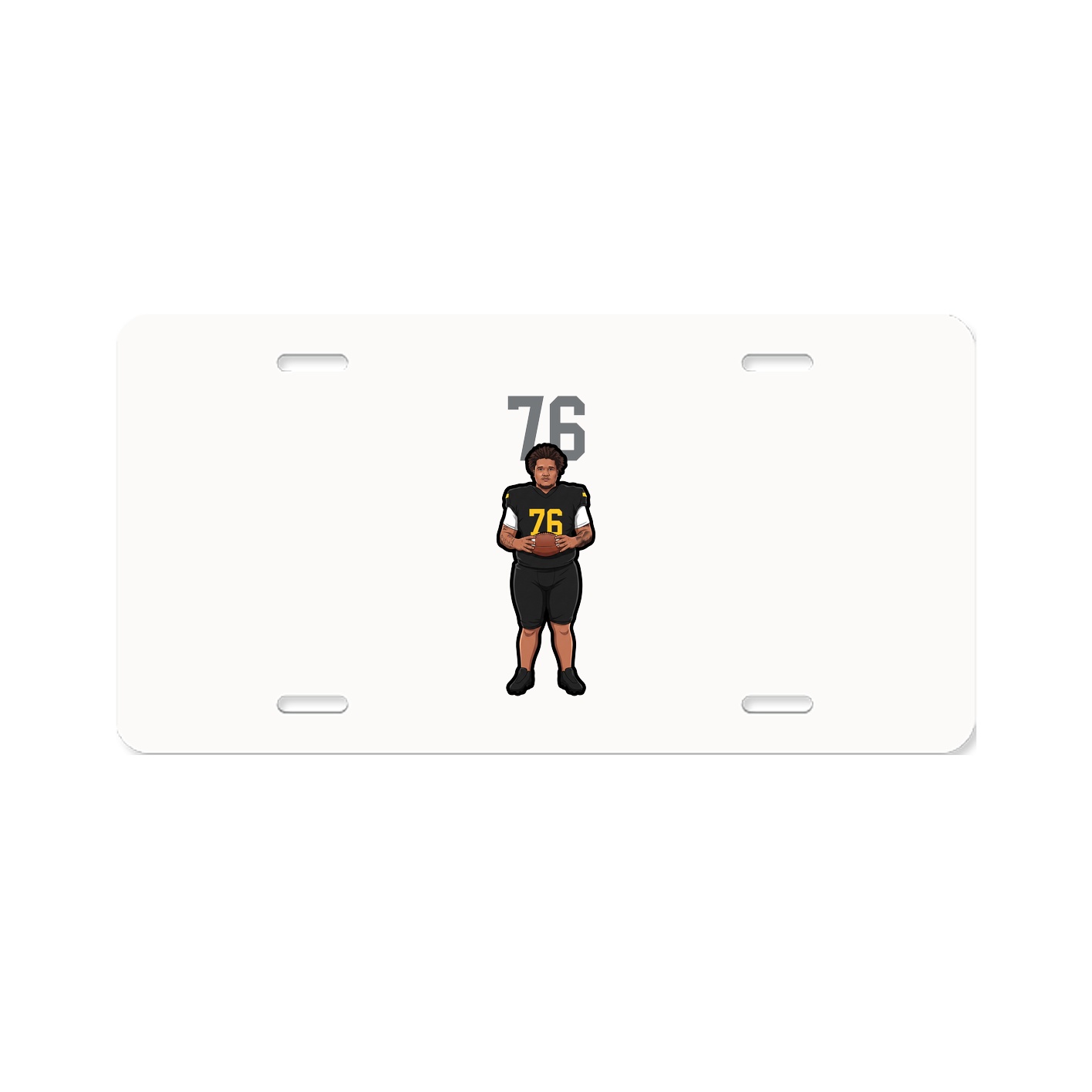 License Plate — Number Top in Classic