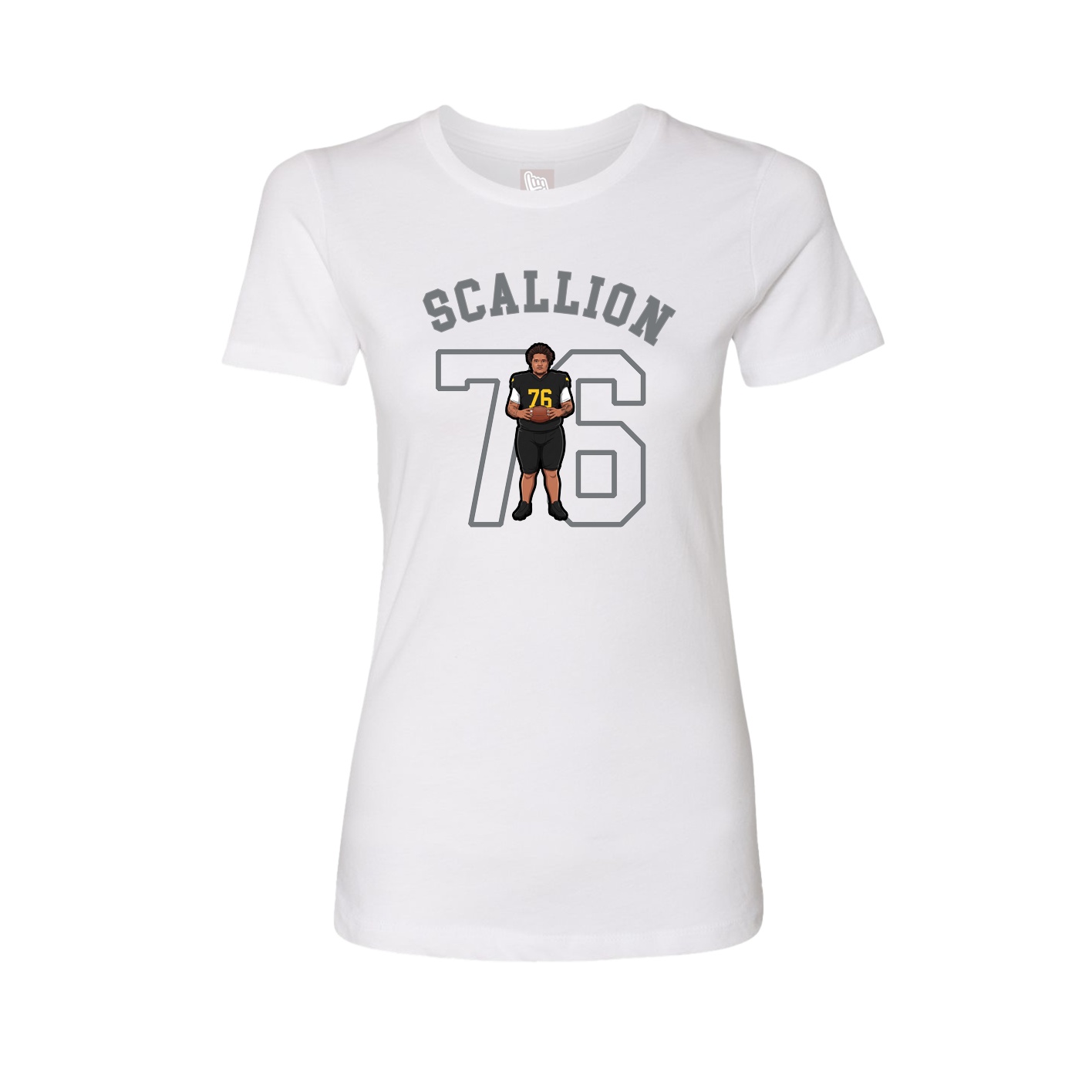 Fitted Women's Tee — Shirsey Arch in White