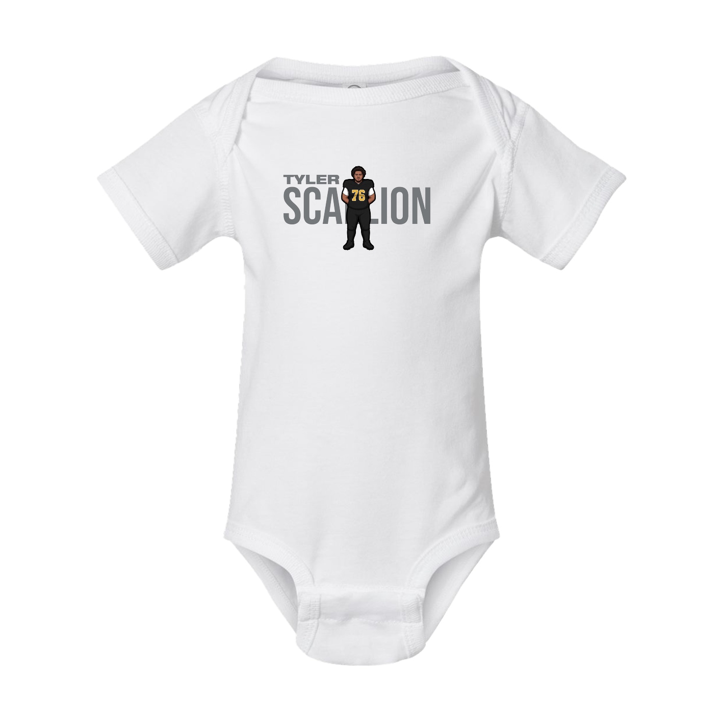 Baby Onesie — Player Name in White