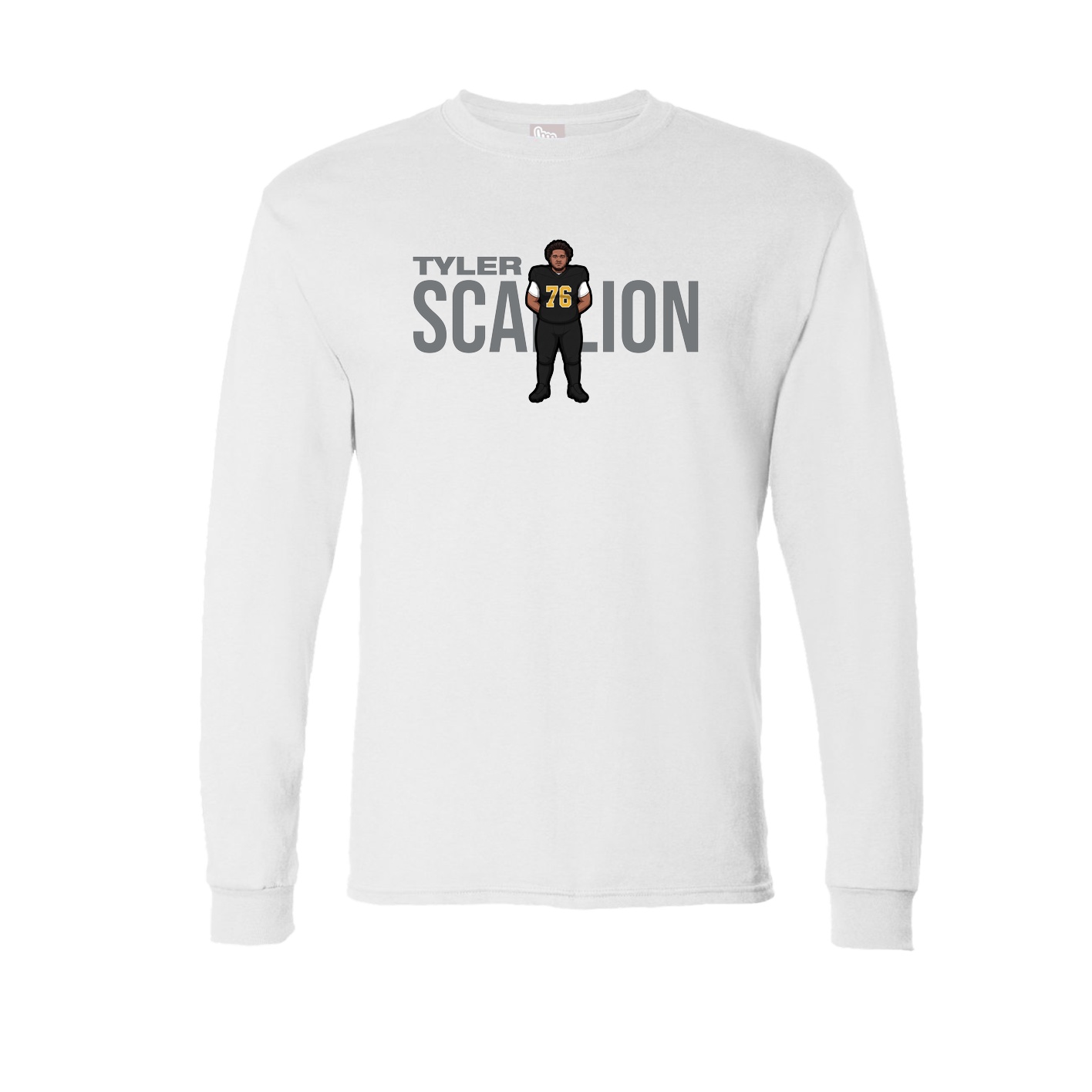 Long Sleeve Tee — Player Name in White