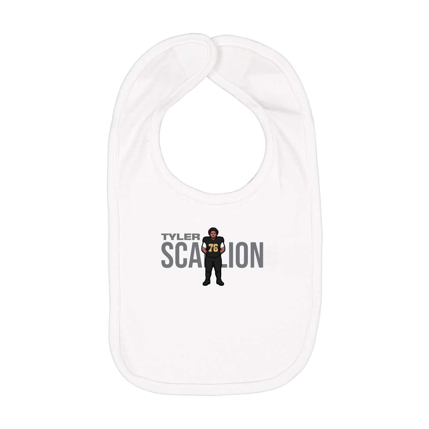 Infant Bib — Player Name in White