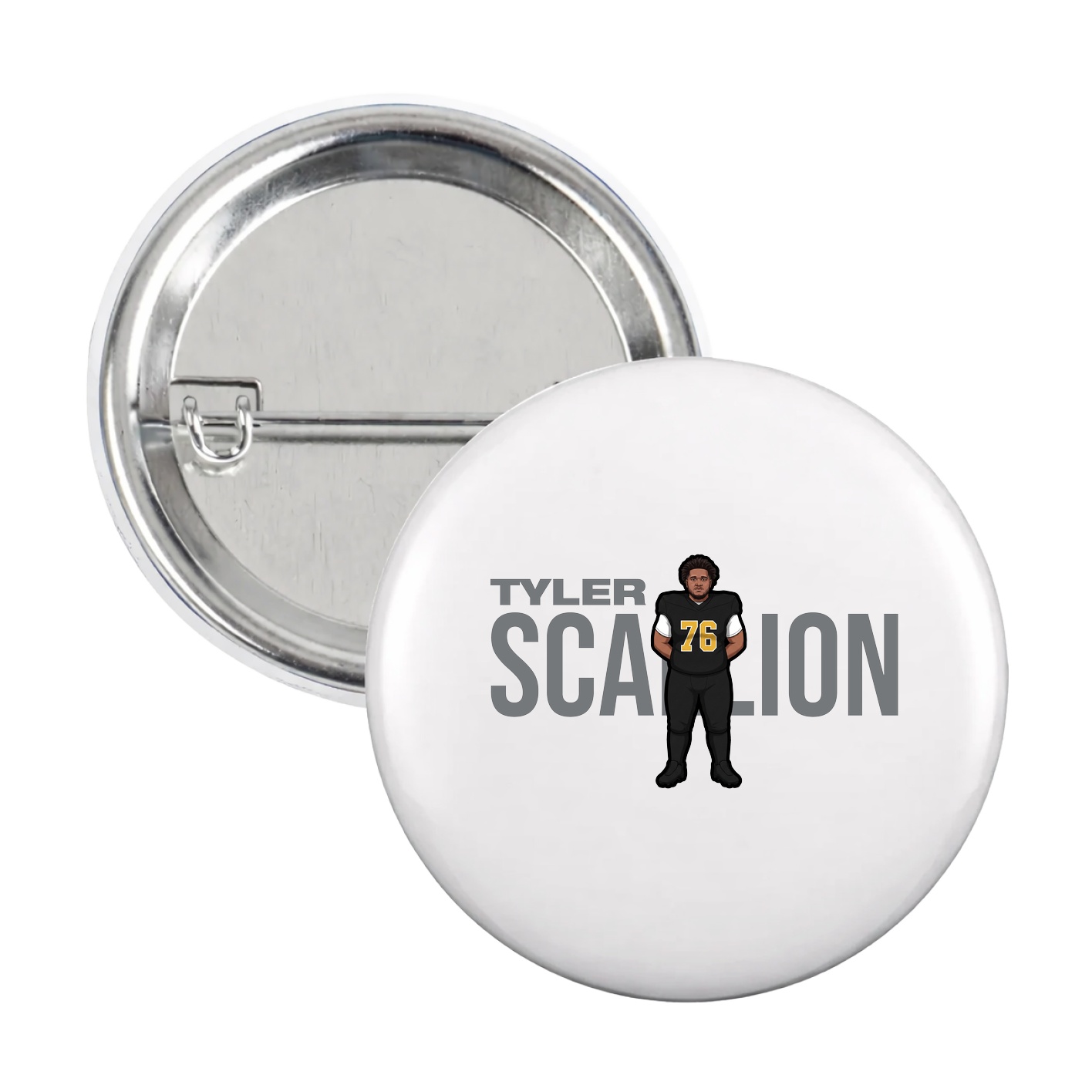 Game Day Button — Player Name in White