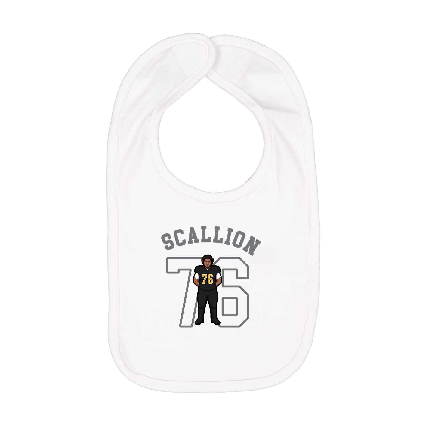 Infant Bib — Shirsey Arch in White