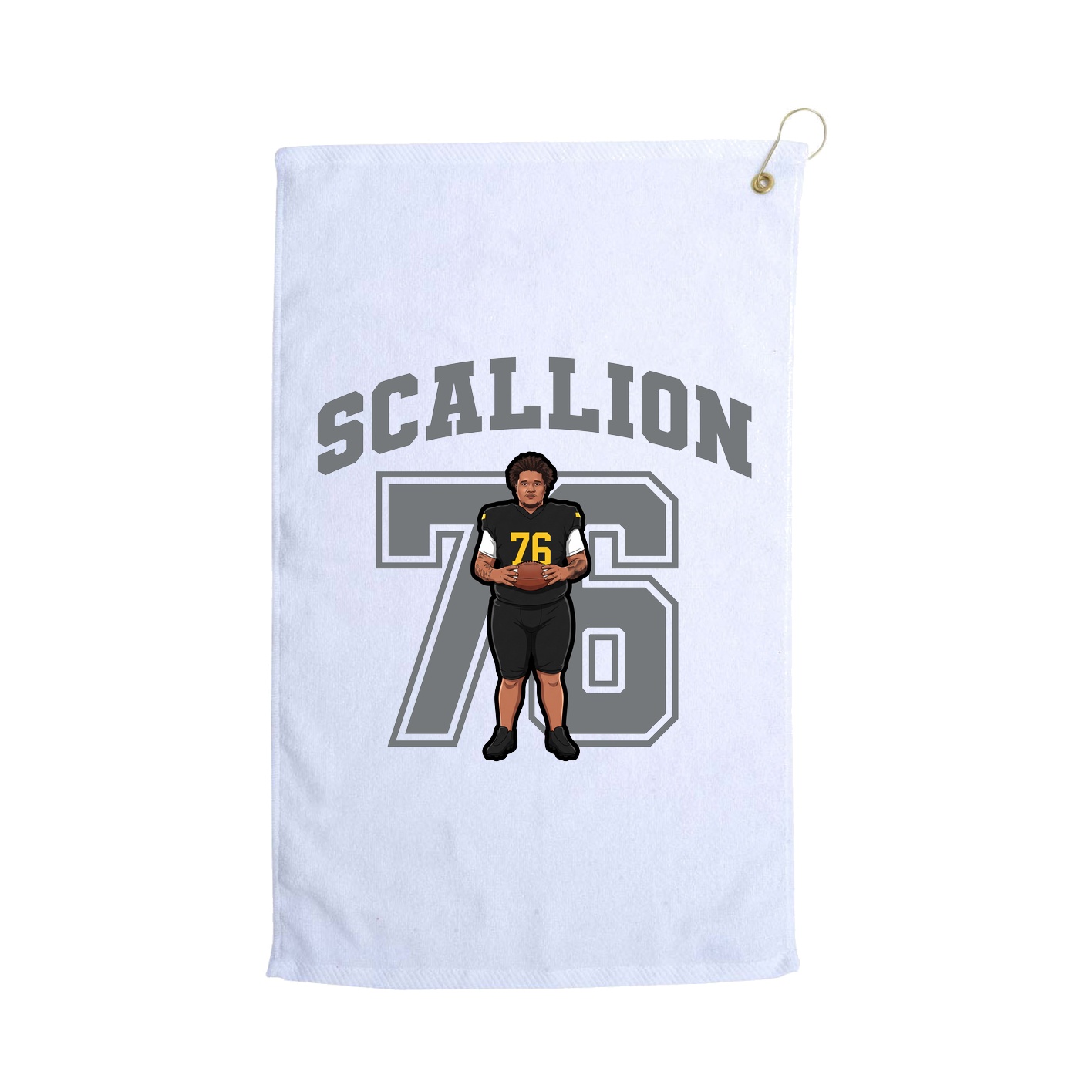 Golf Towel — Number in White