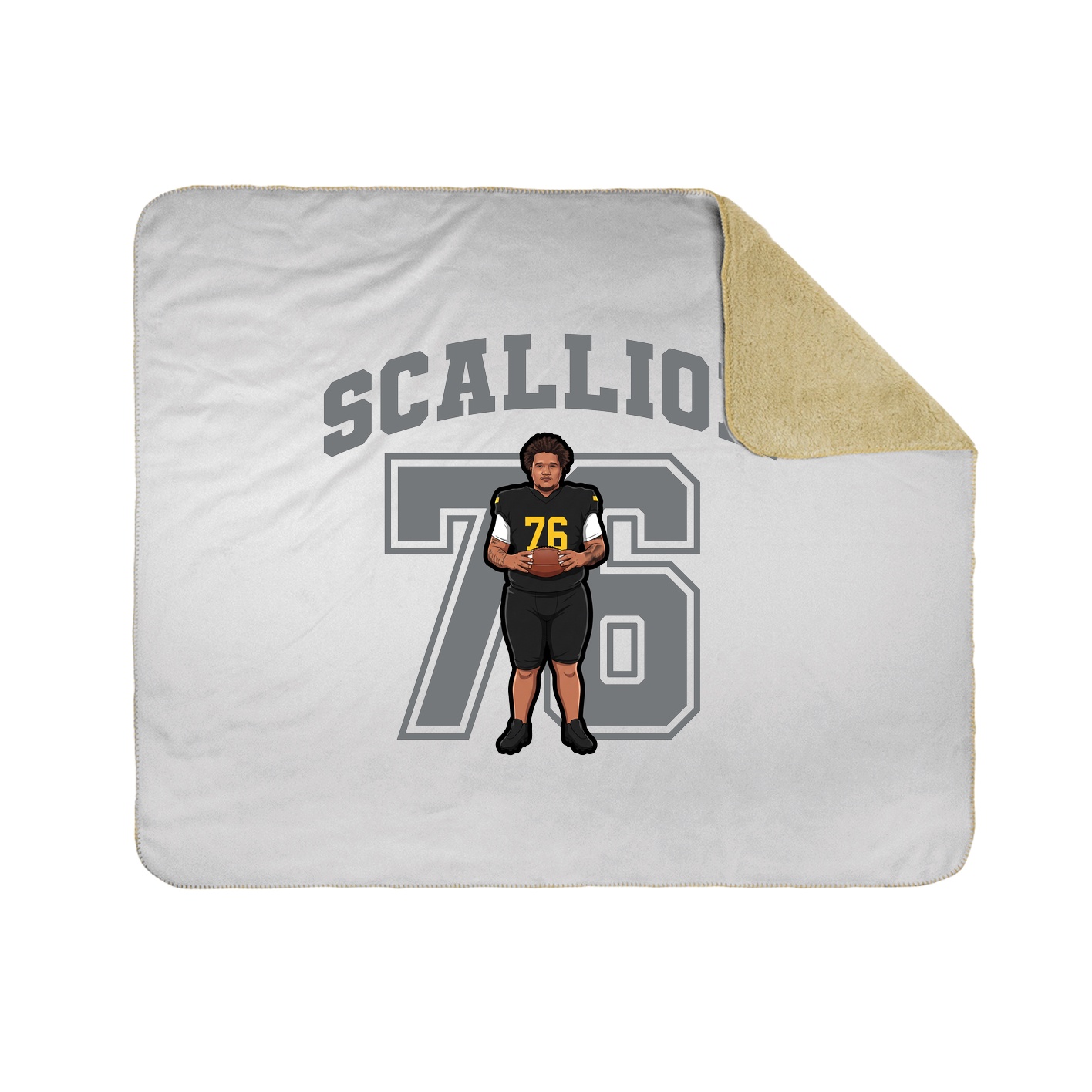 Throw Blanket — Number in White