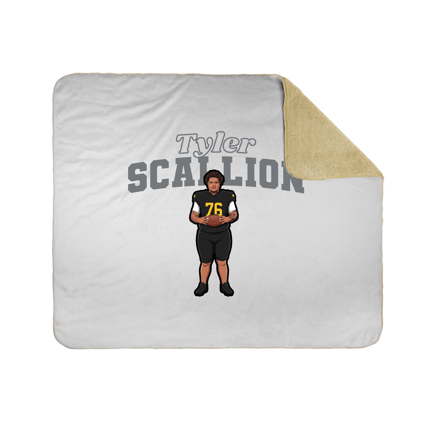 Throw Blanket — Name Arch in White