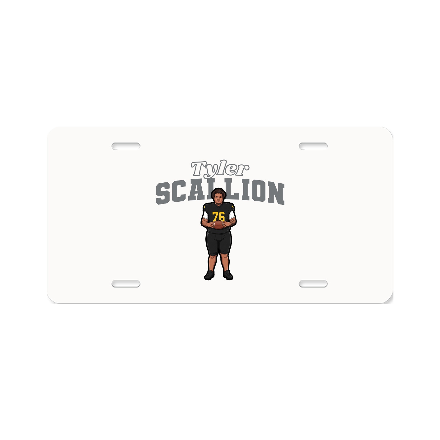 License Plate — Name Arch in Classic