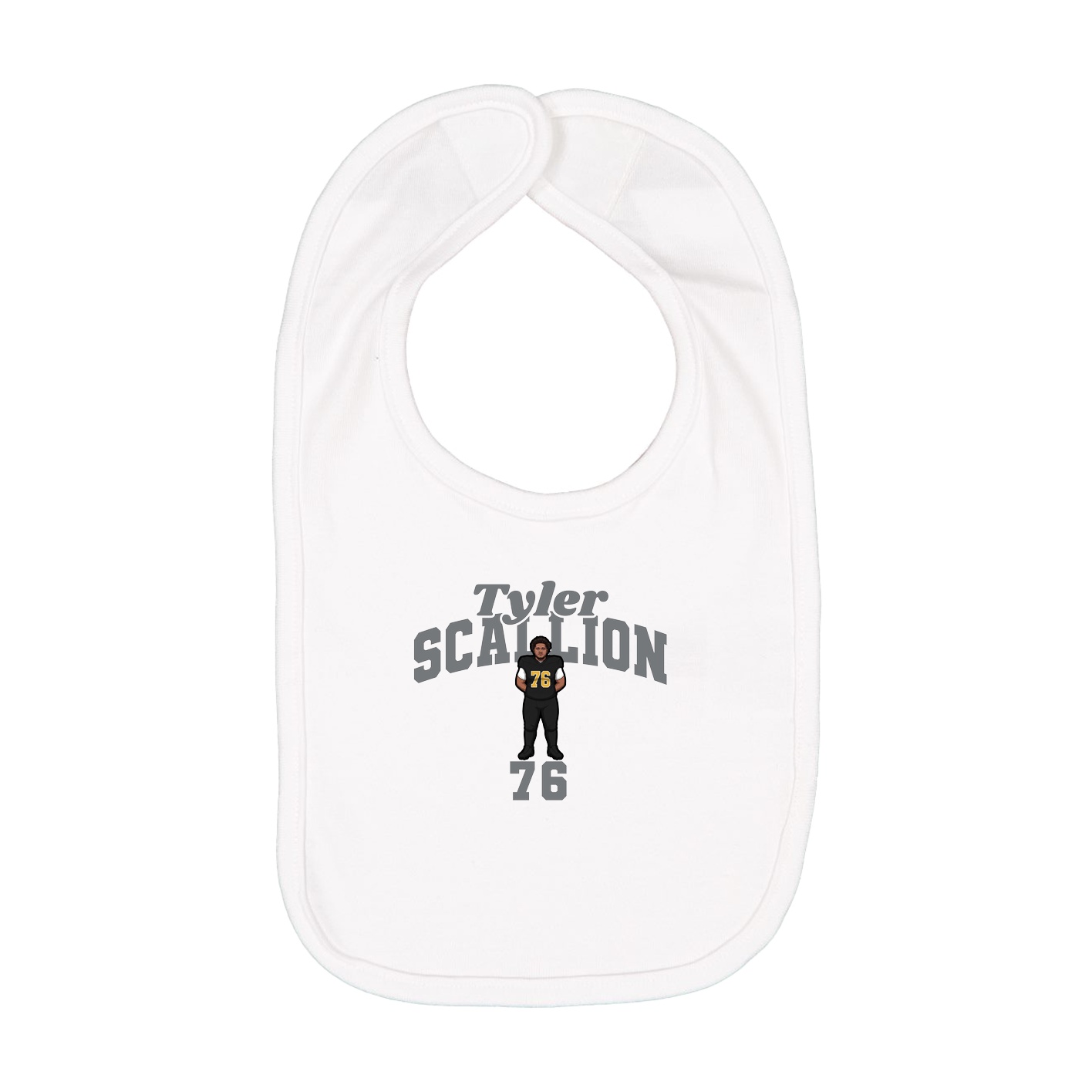 Infant Bib — Signature Arch in White