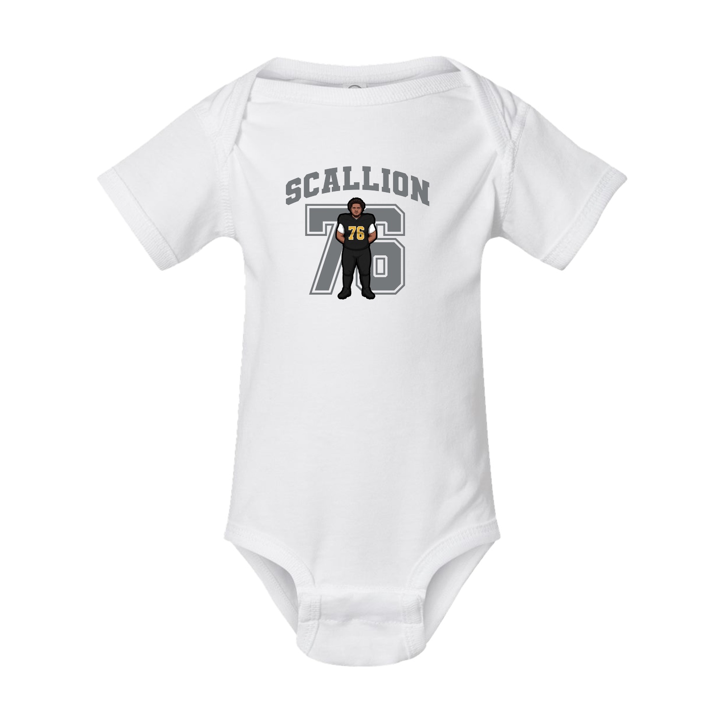 Baby Onesie — Number in White