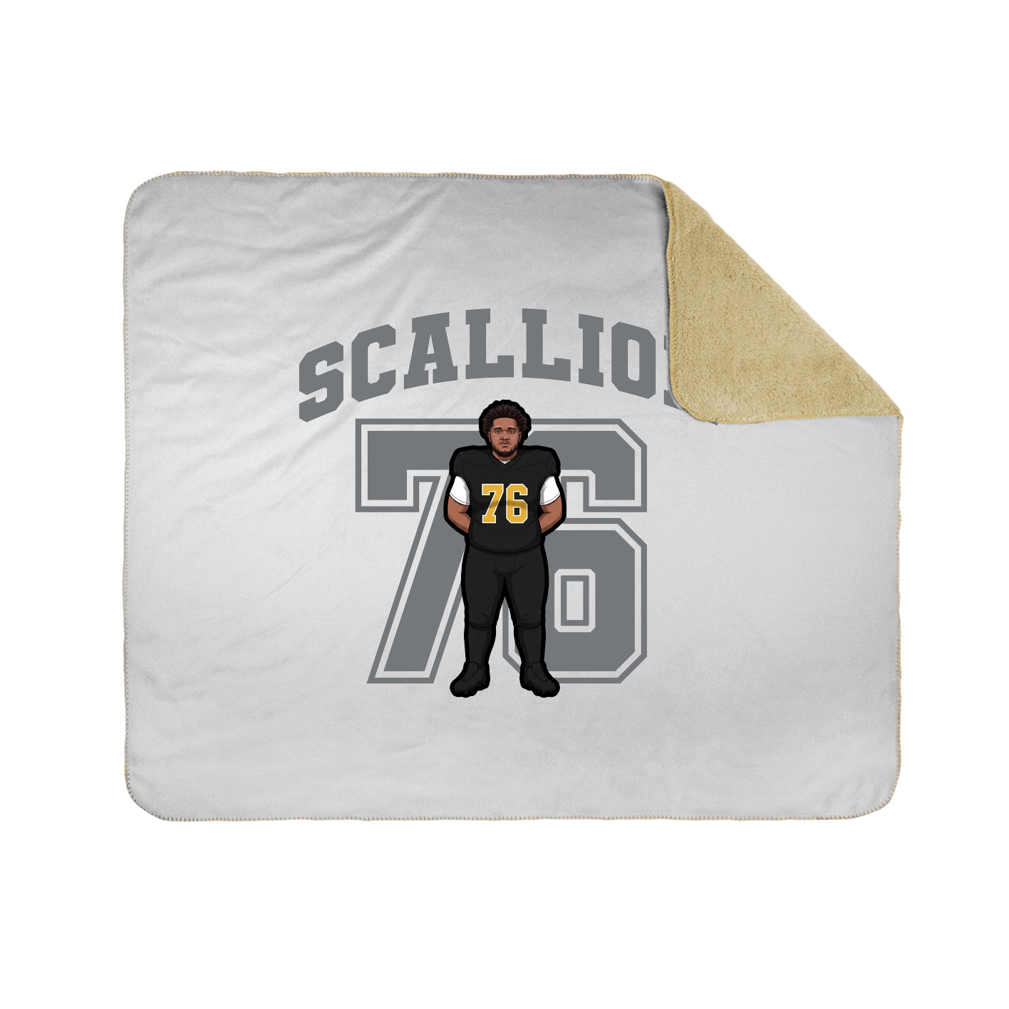 Throw Blanket — Number in White