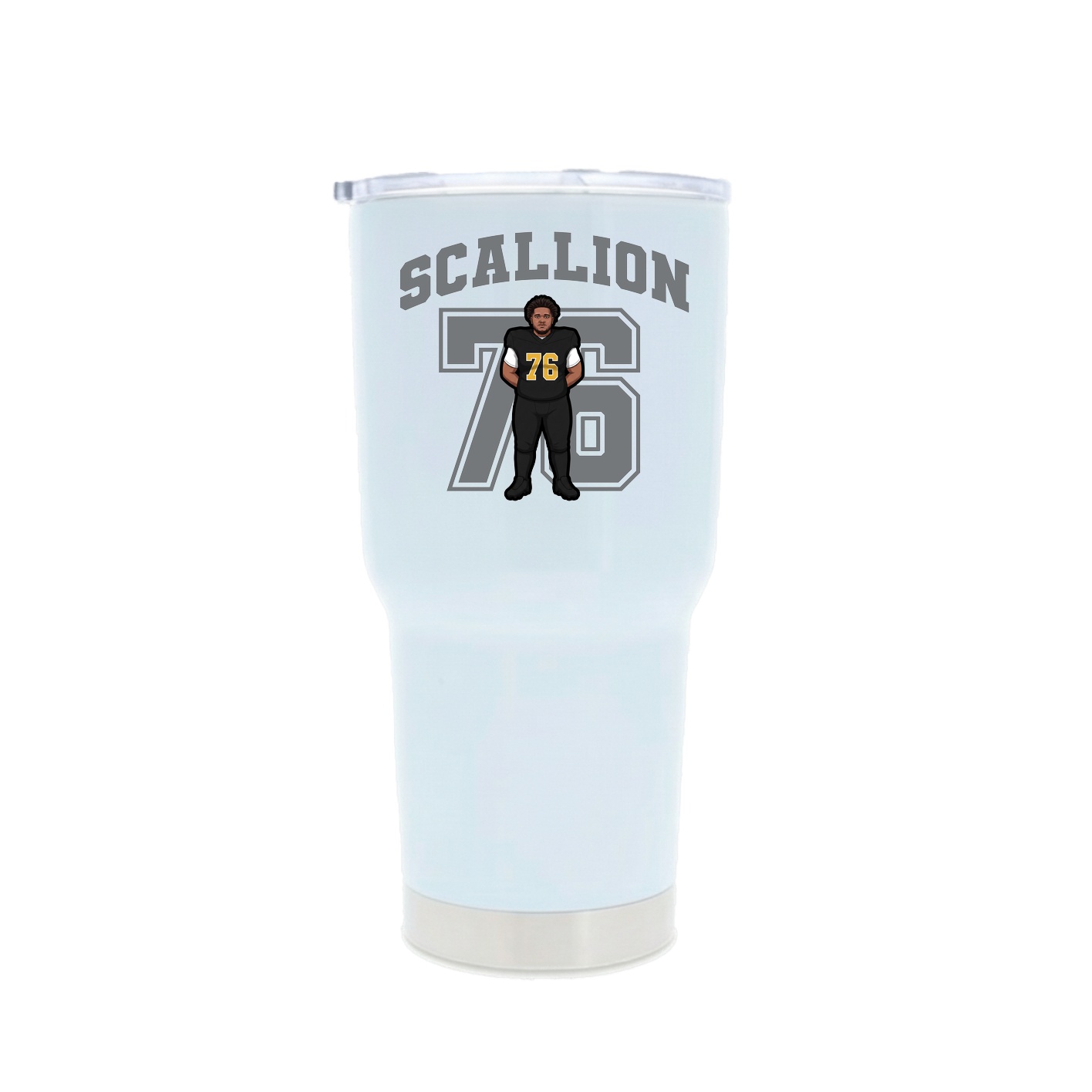 30oz Stainless Steel Tumbler — Number in White