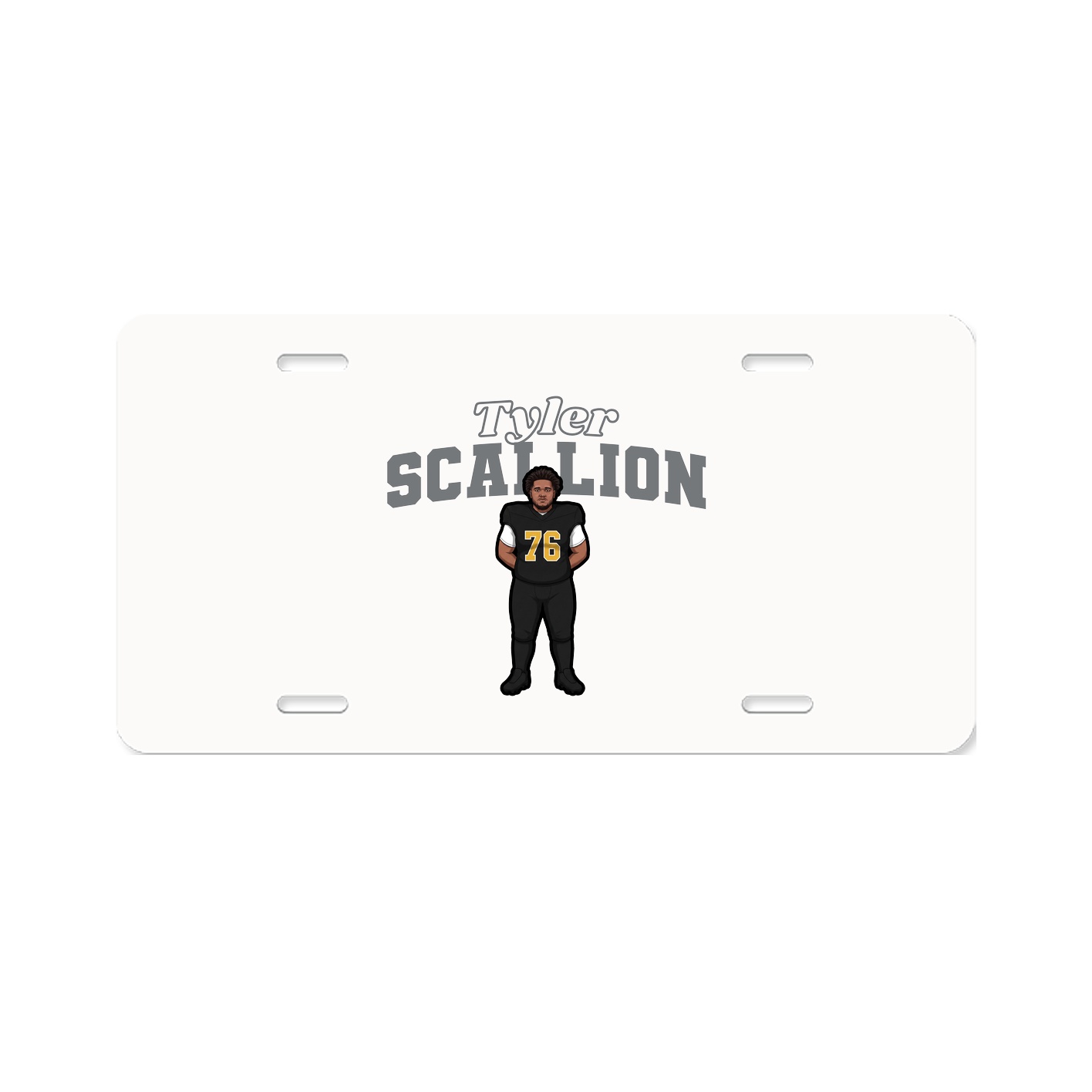 License Plate — Name Arch in Classic