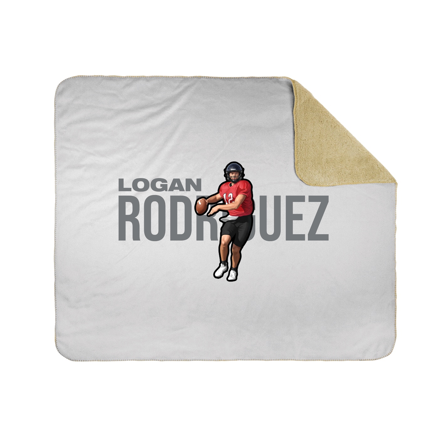 Throw Blanket — Player Name in White