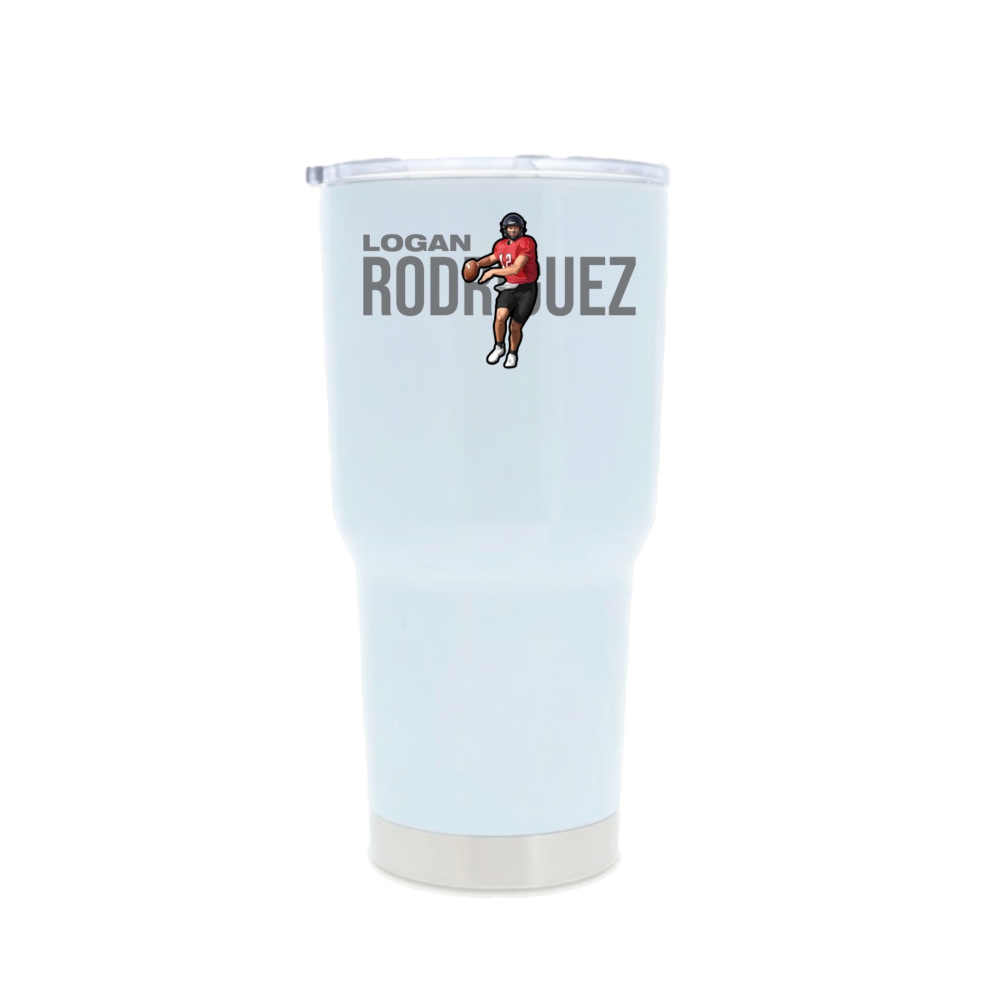 30oz Stainless Steel Tumbler — Player Name in White