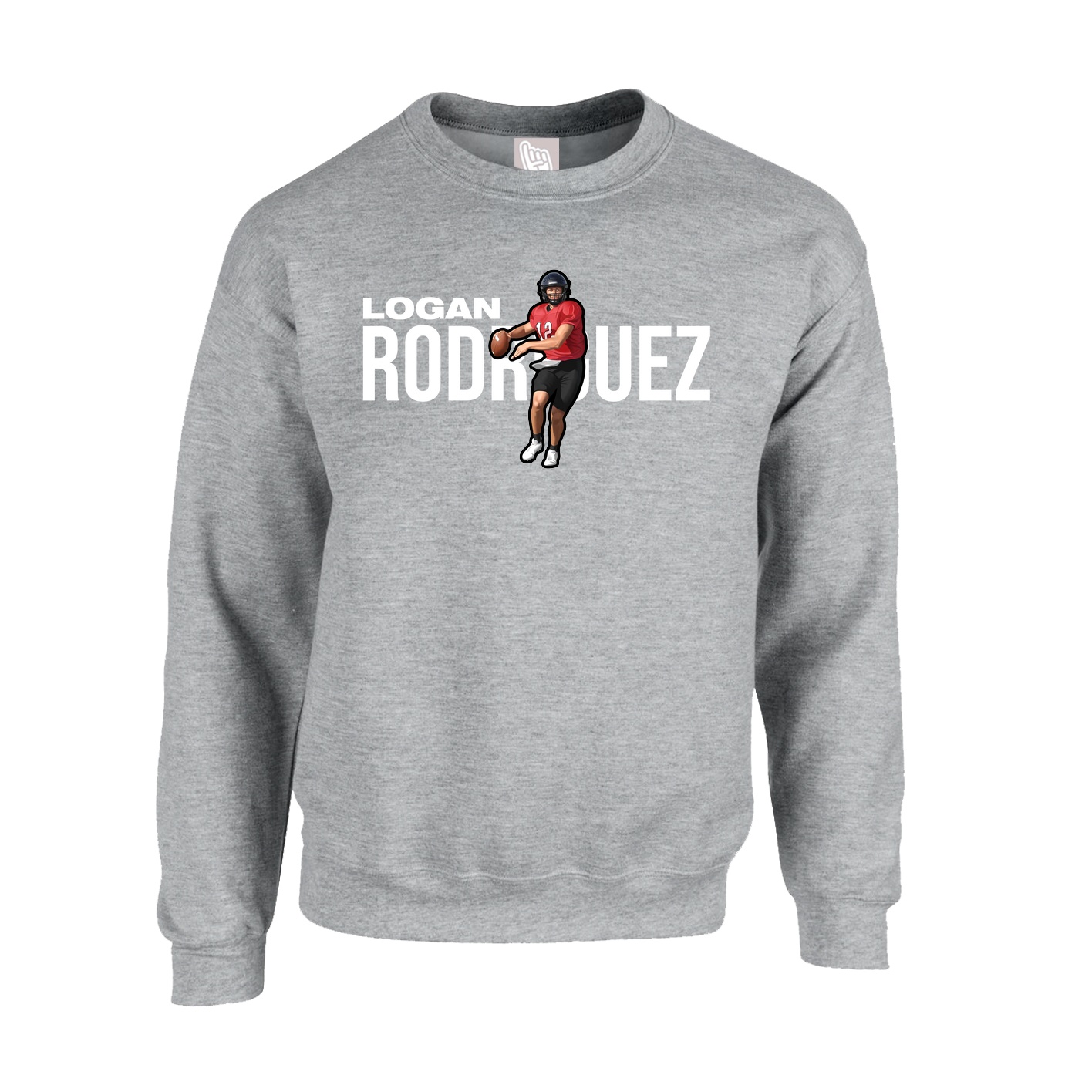 Fleece Crew — Player Name in Grey