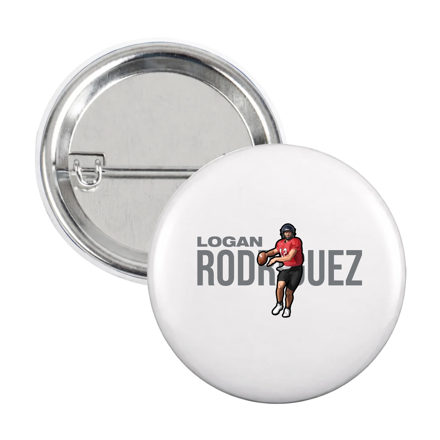 Game Day Button — Player Name in White