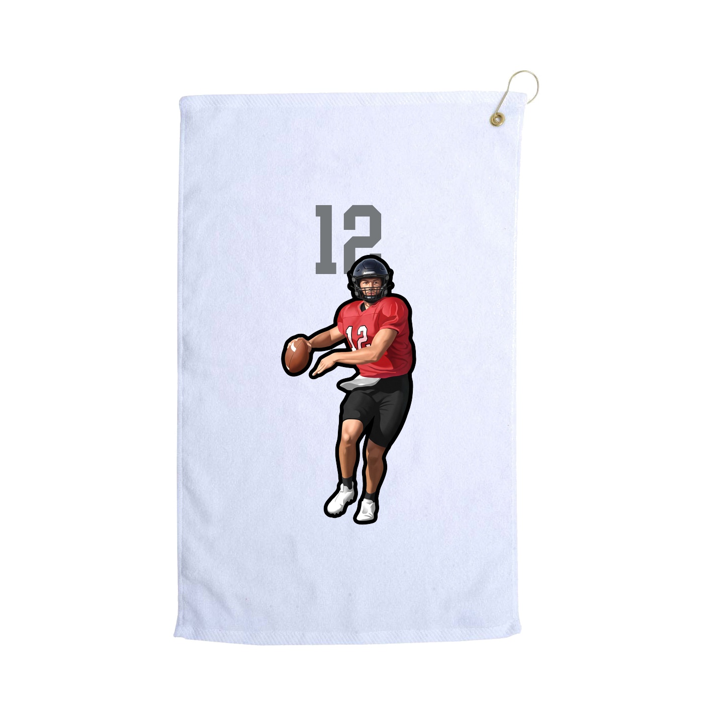 Golf Towel — Number Top in White