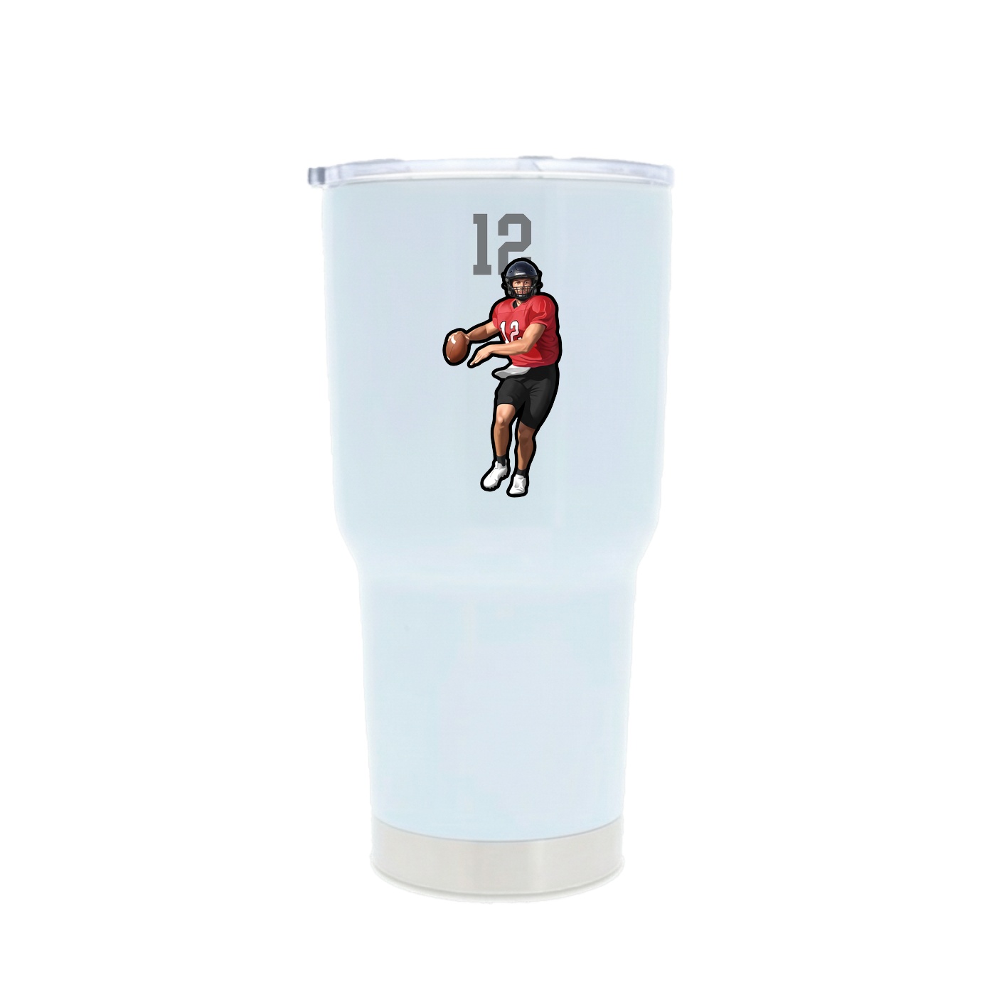 30oz Stainless Steel Tumbler — Number Top in White