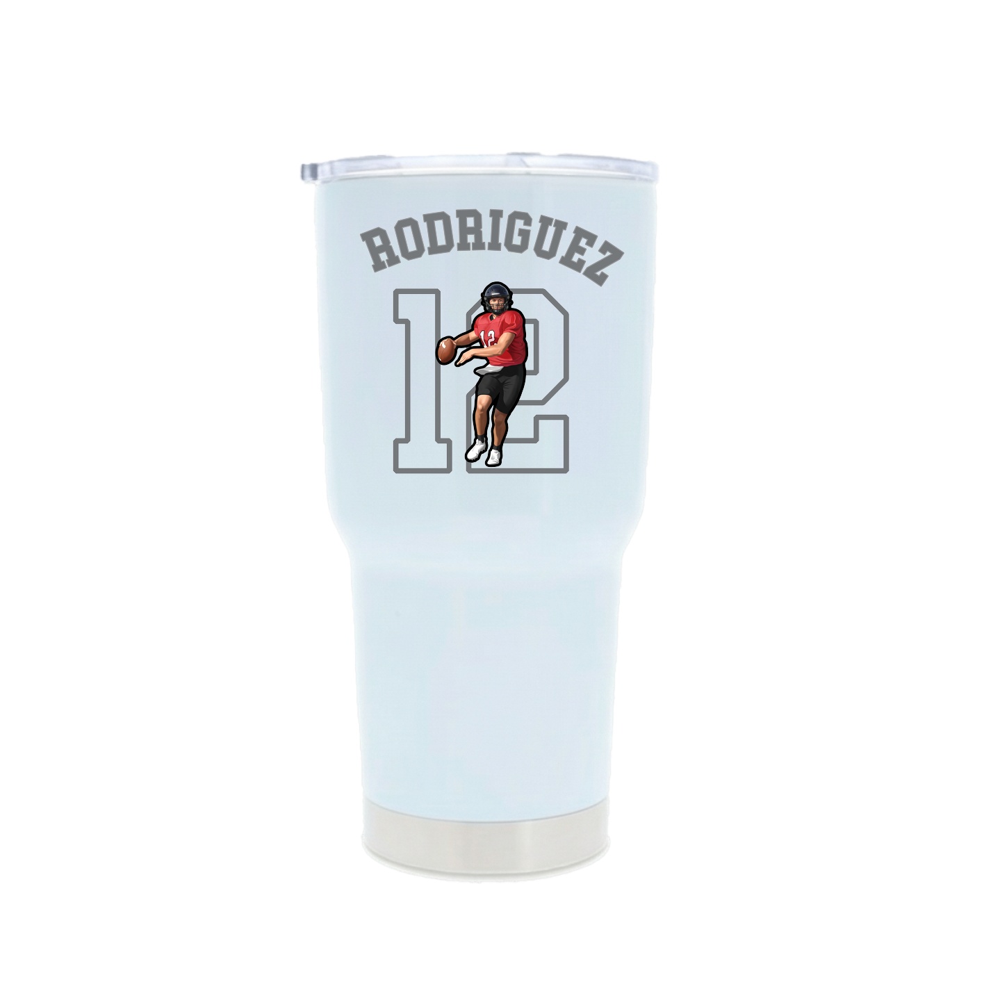 30oz Stainless Steel Tumbler — Shirsey Arch in White