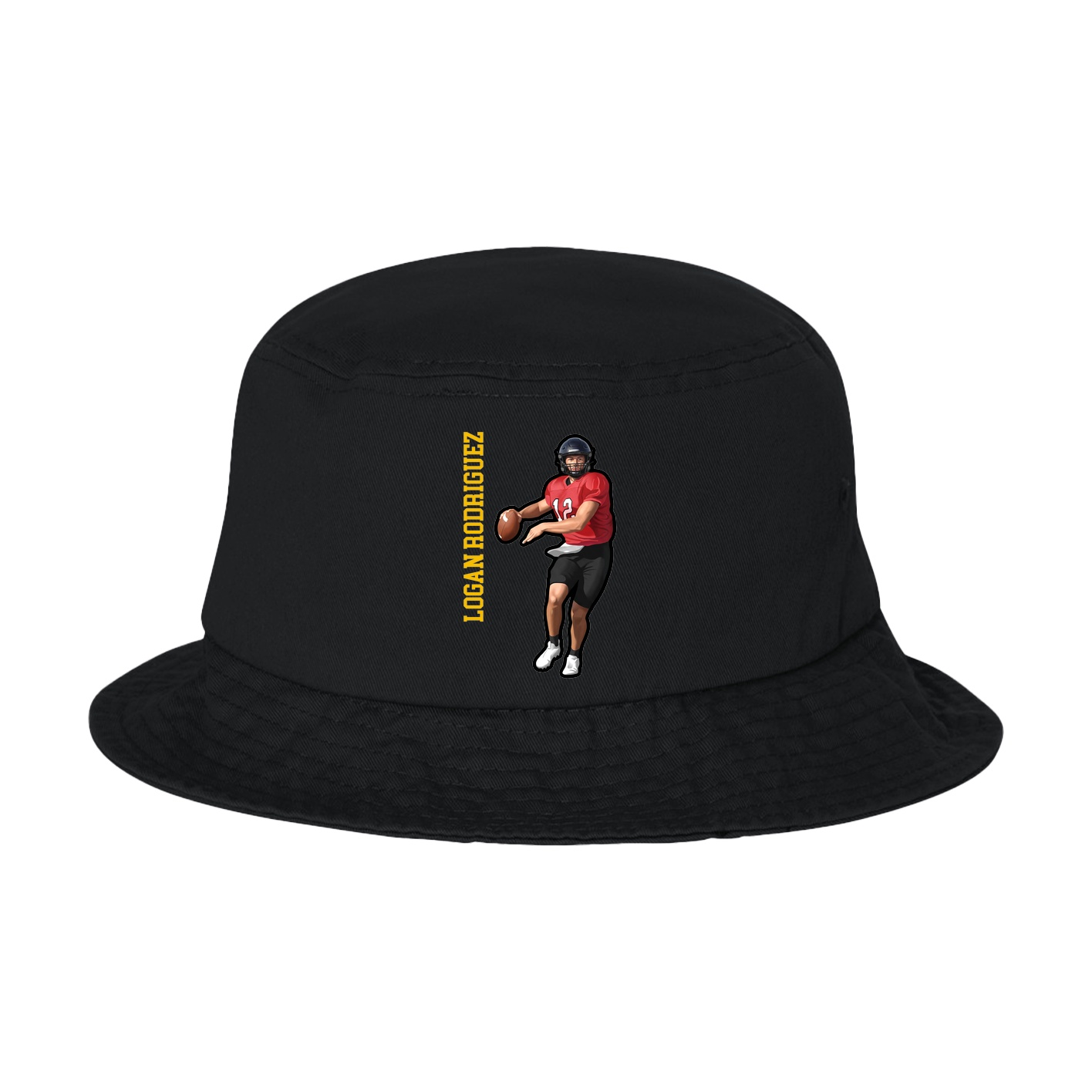 Bucket Cap — Name Vertical in Black