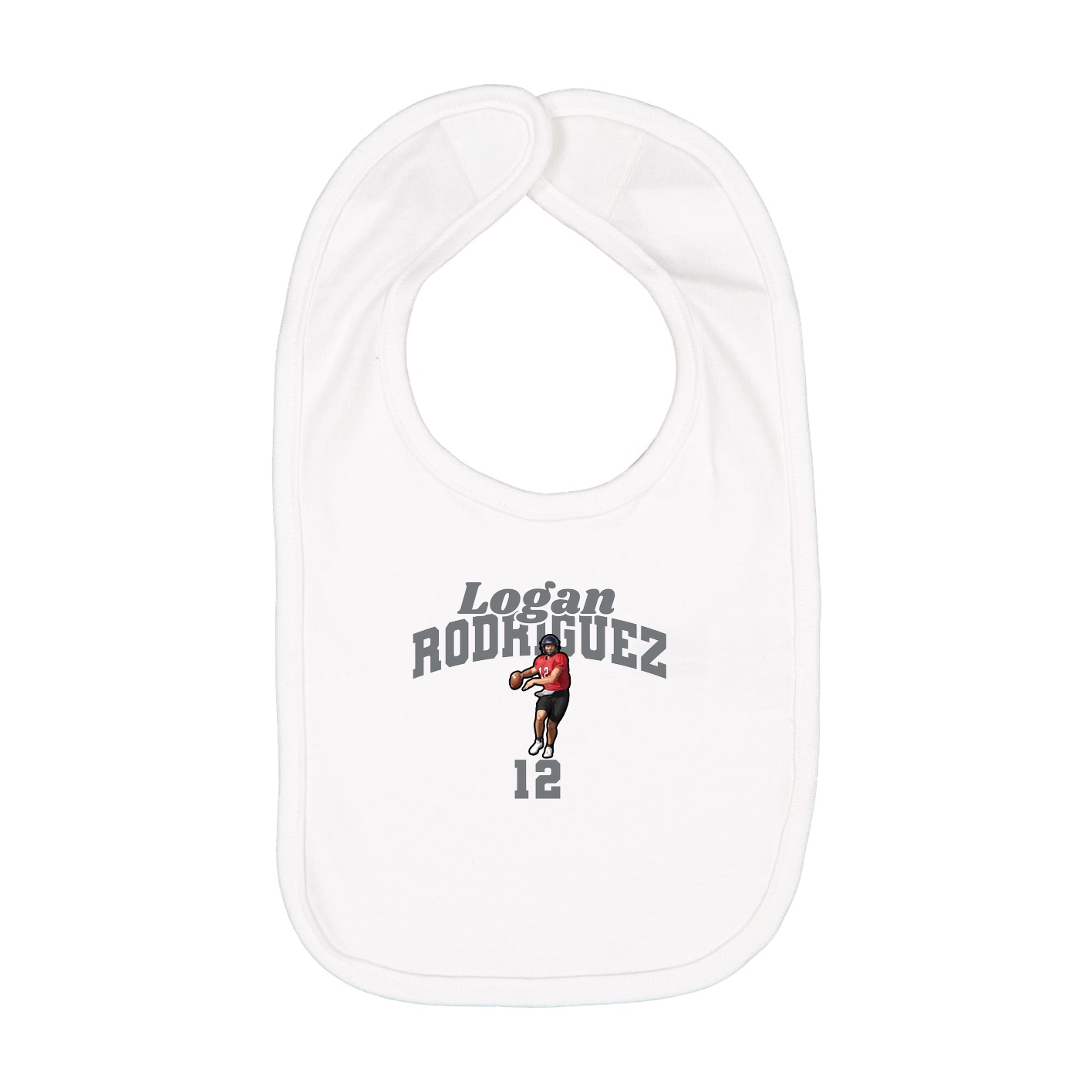 Infant Bib — Signature Arch in White