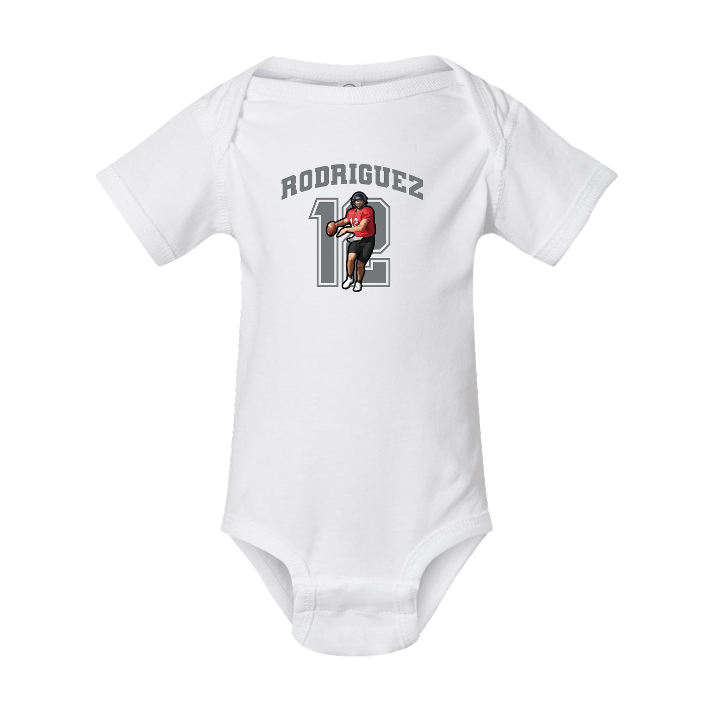 Baby Onesie — Number in White