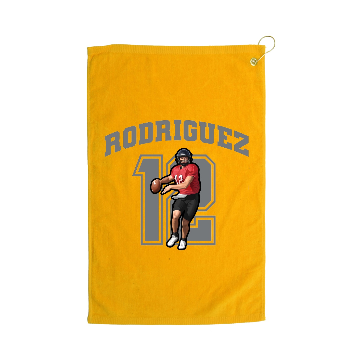 Golf Towel — Number in Gold