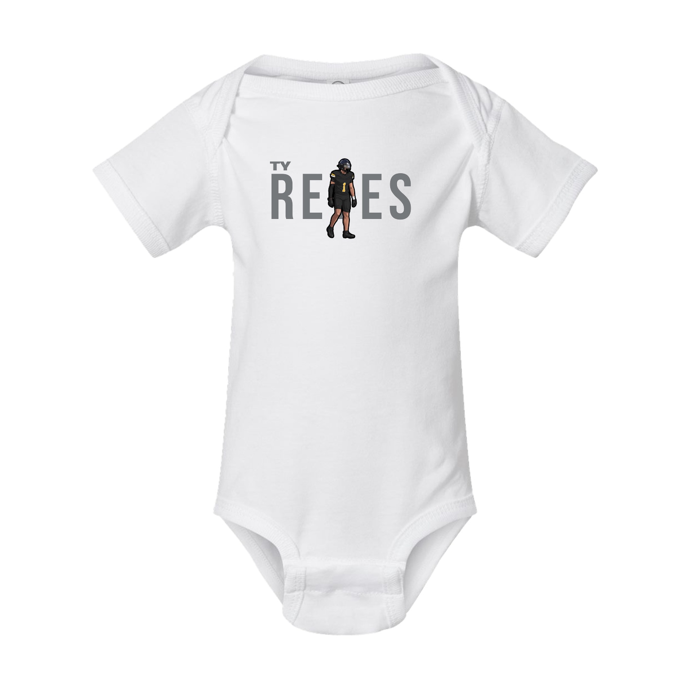 Baby Onesie — Player Name in White