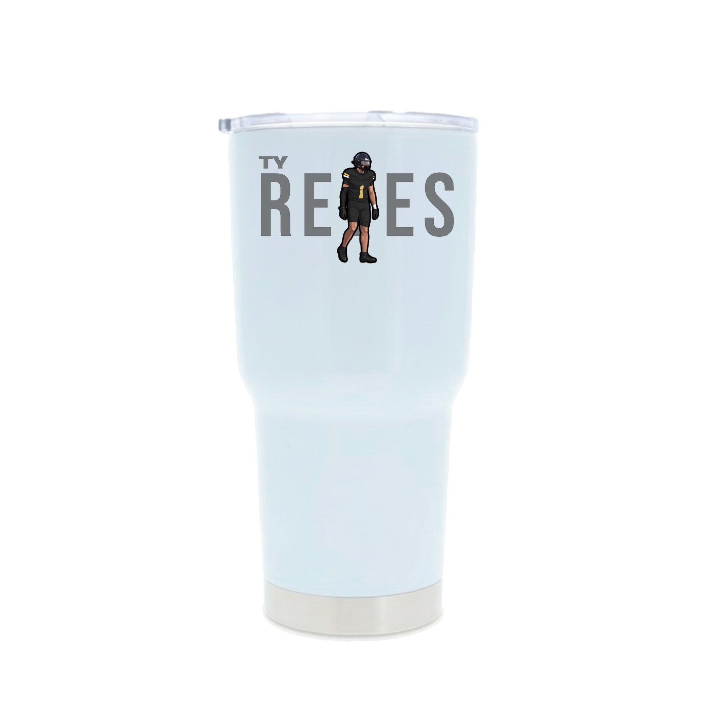 30oz Stainless Steel Tumbler — Player Name in White