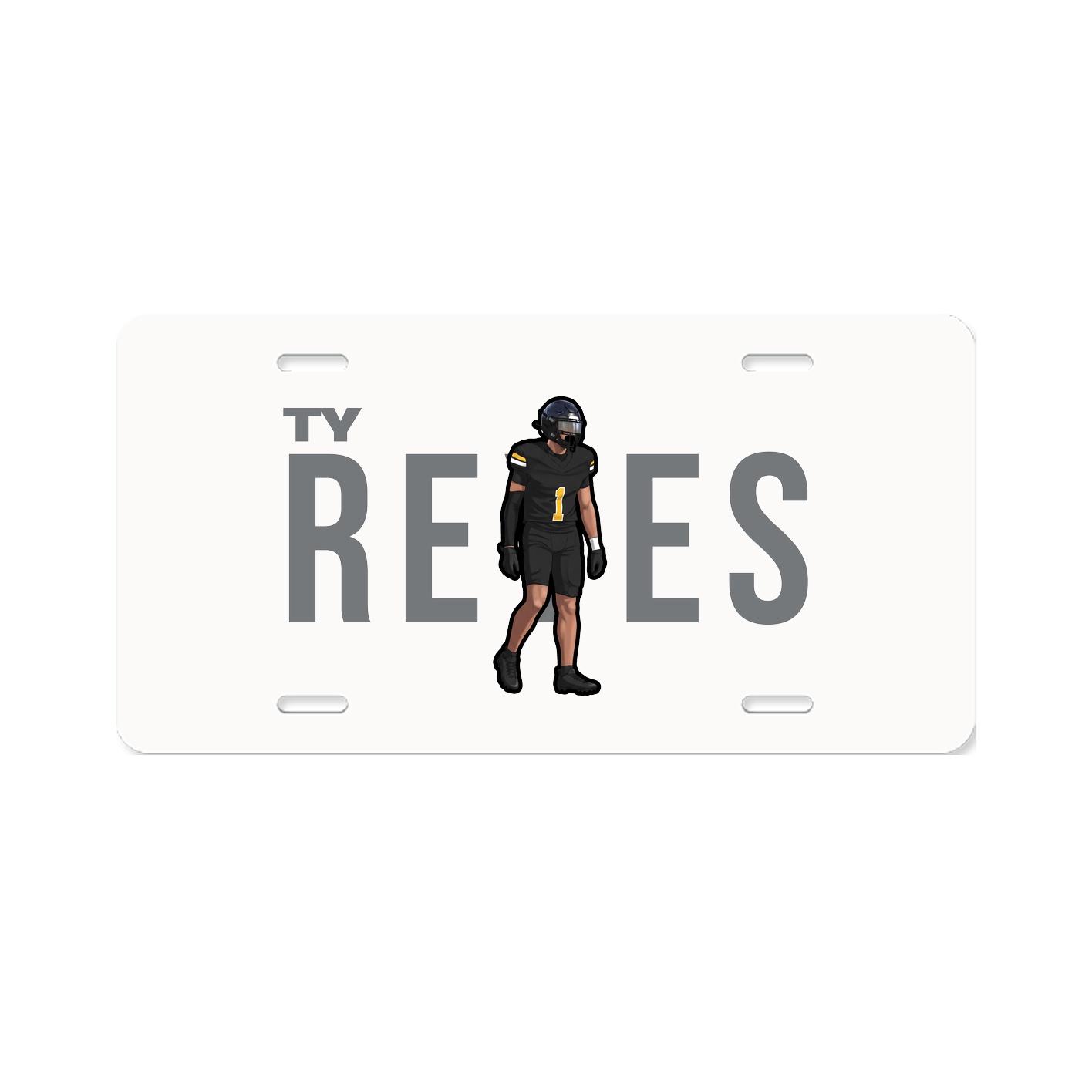 License Plate — Player Name in Classic