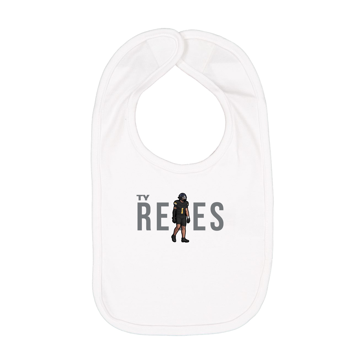 Infant Bib — Player Name in White