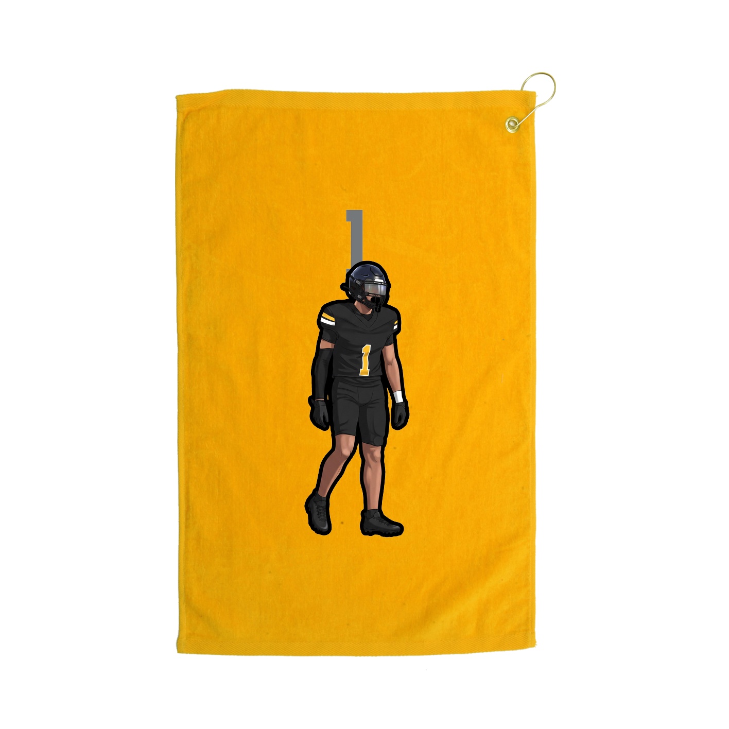 Golf Towel — Number Top in Gold