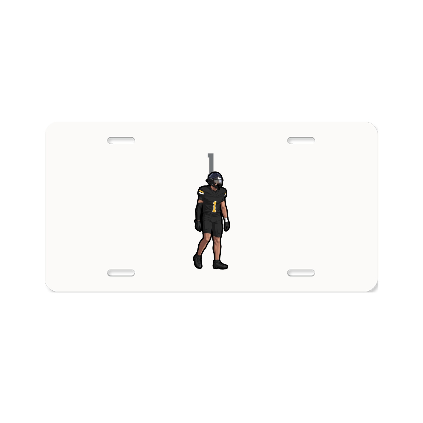 License Plate — Number Top in Classic