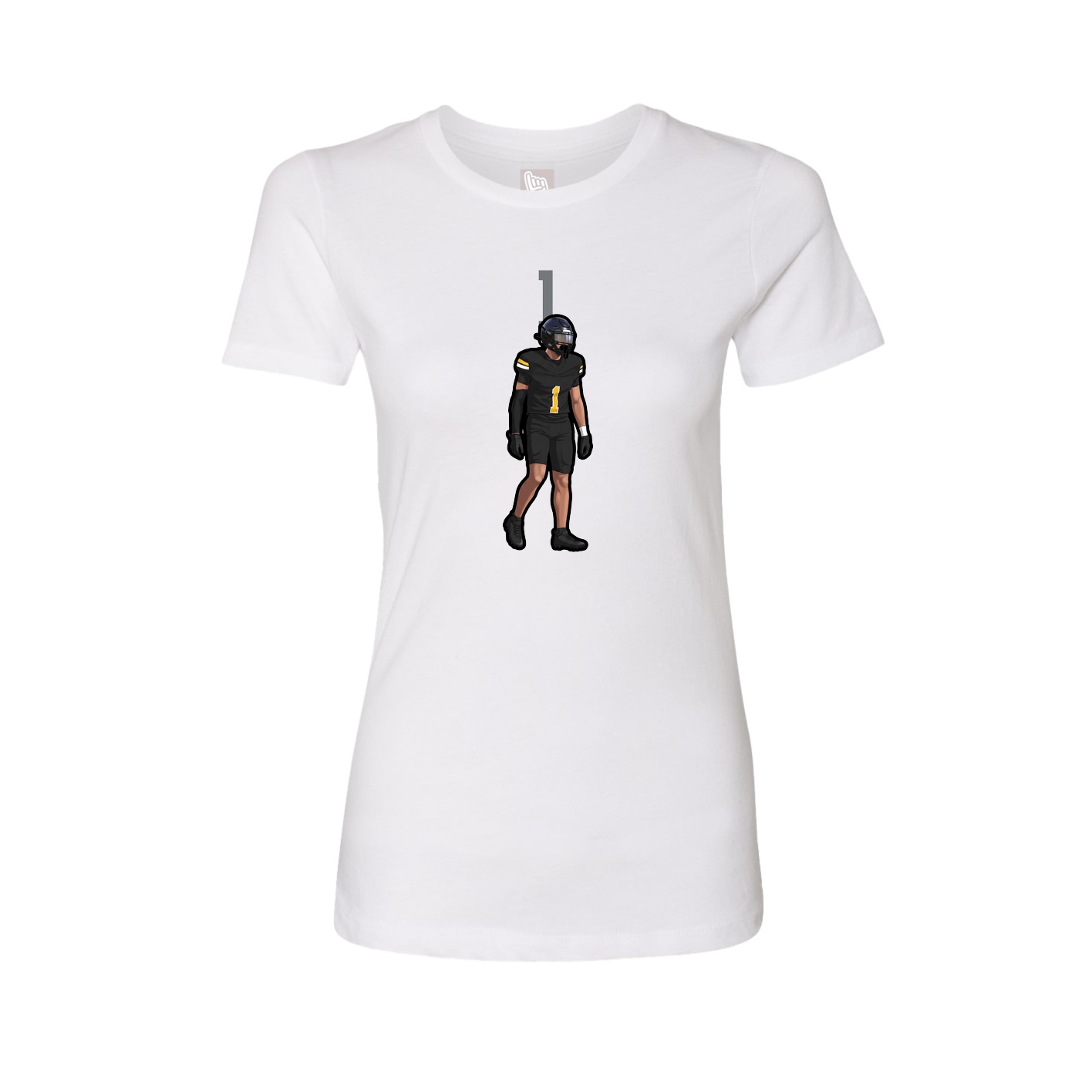 Fitted Women's Tee — Number Top in White