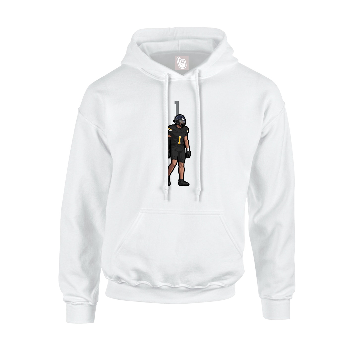 Hoodie — Number Top in White