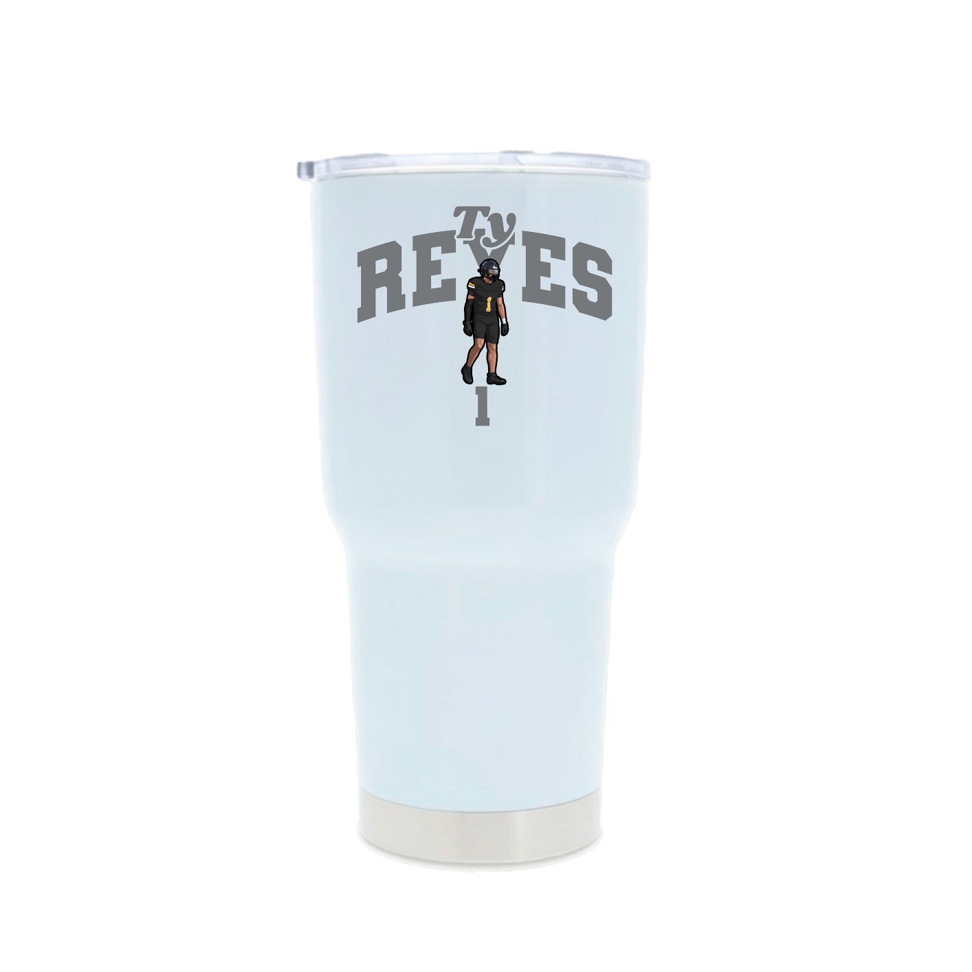 30oz Stainless Steel Tumbler — Signature Arch in White