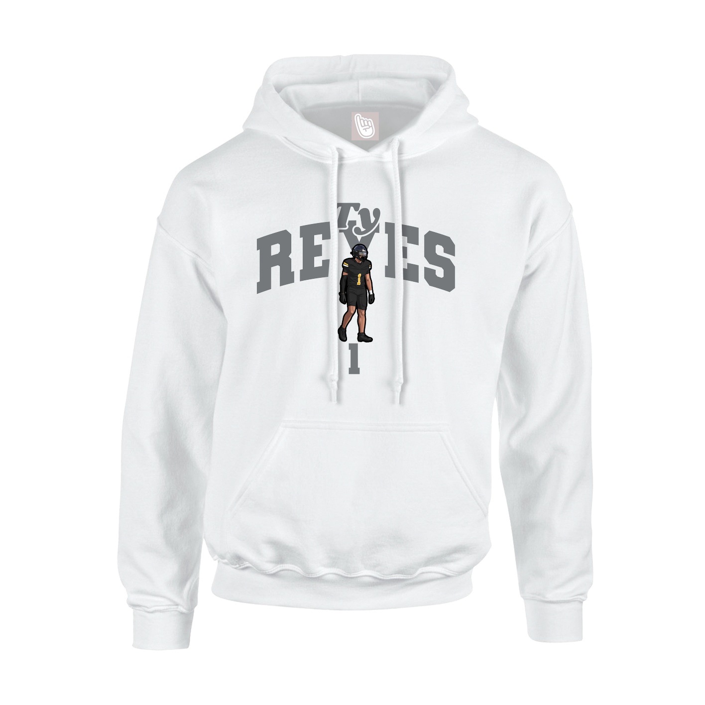Youth Hoodie — Signature Arch in White