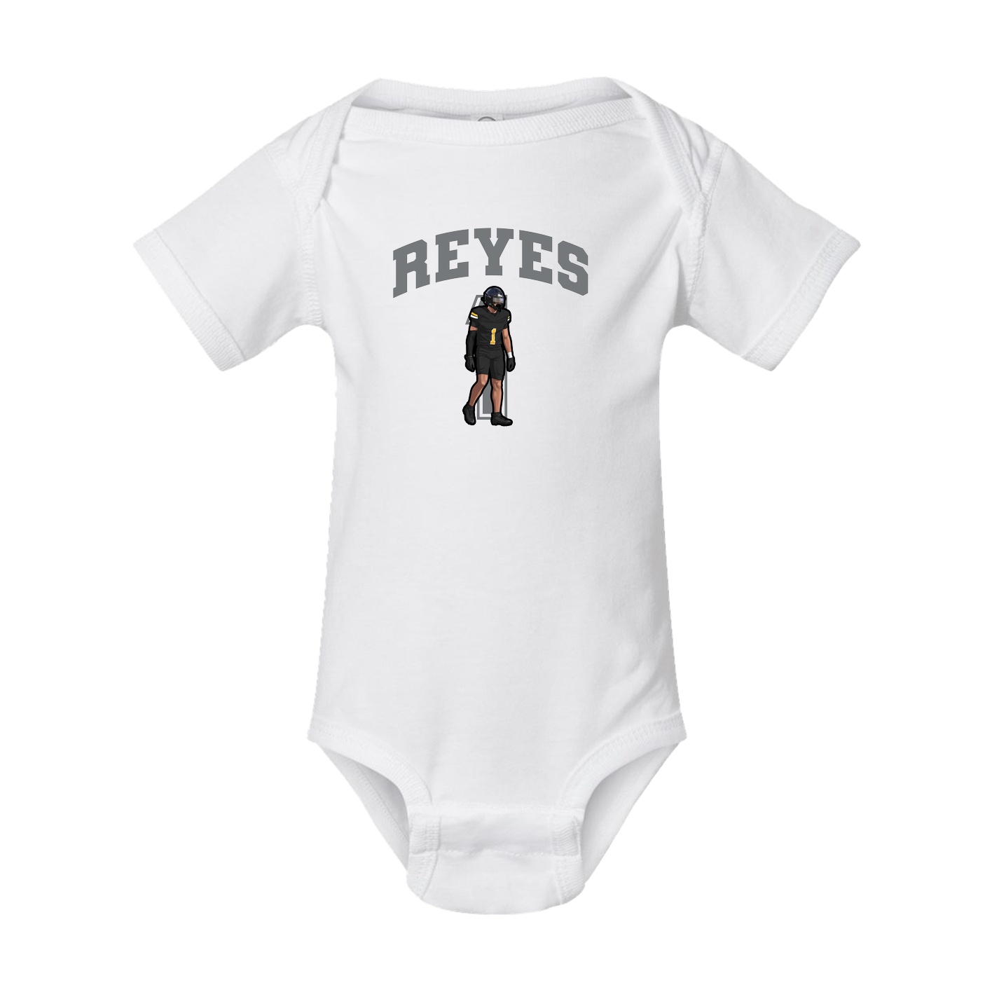 Baby Onesie — Number in White