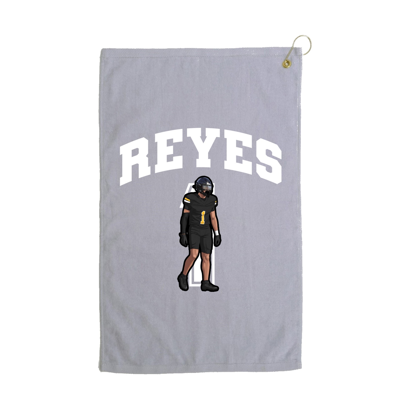 Golf Towel — Number in Grey