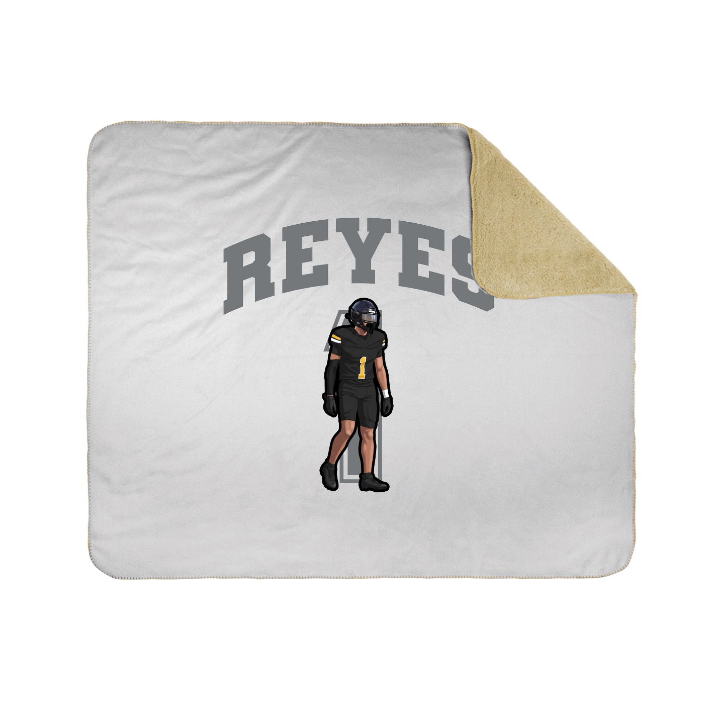 Throw Blanket — Number in White