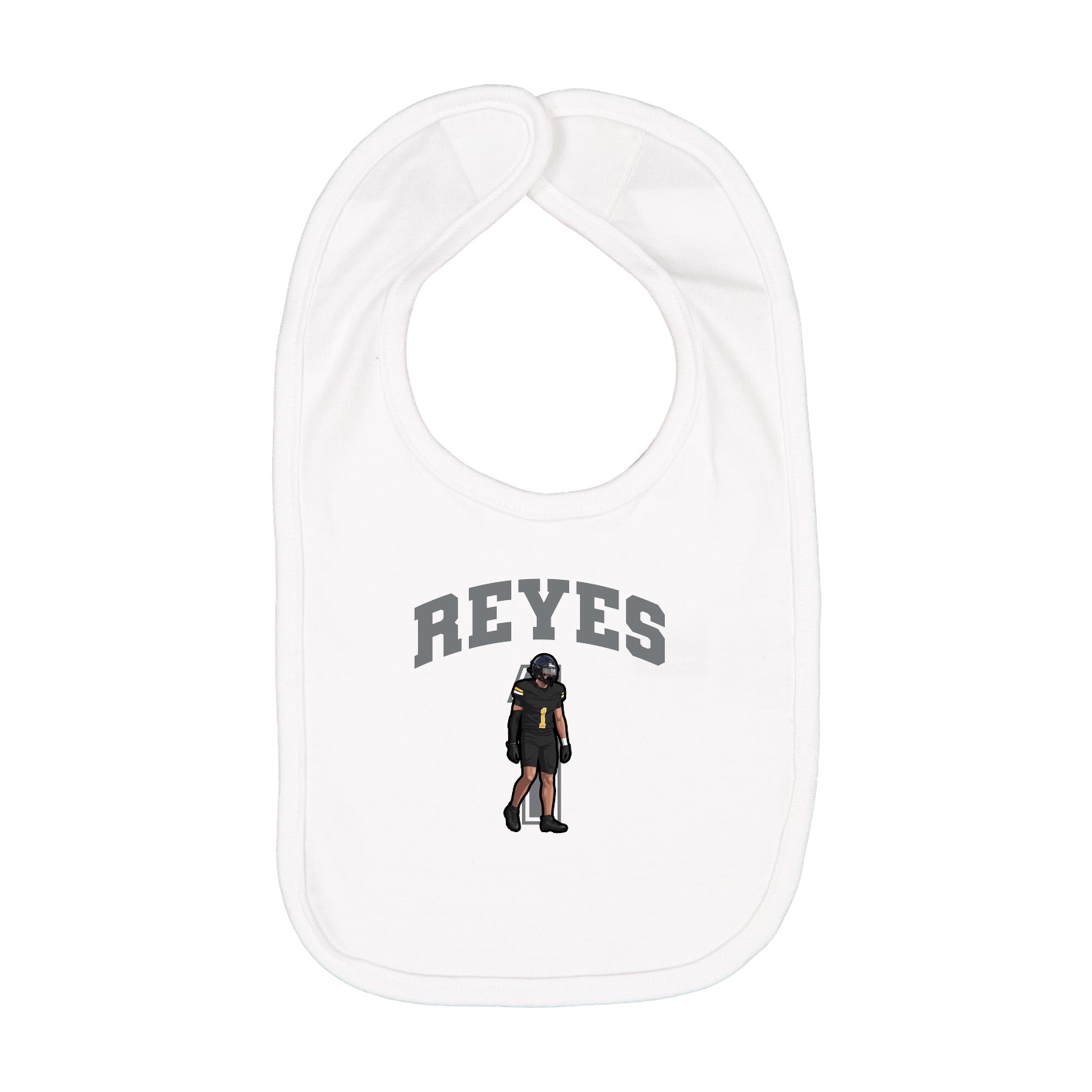 Infant Bib — Number in White