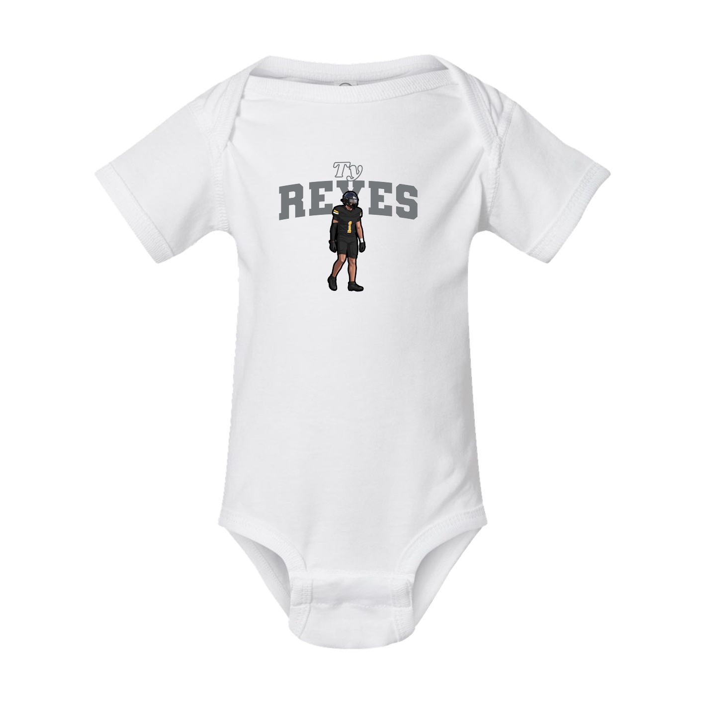 Baby Onesie — Name Arch in White