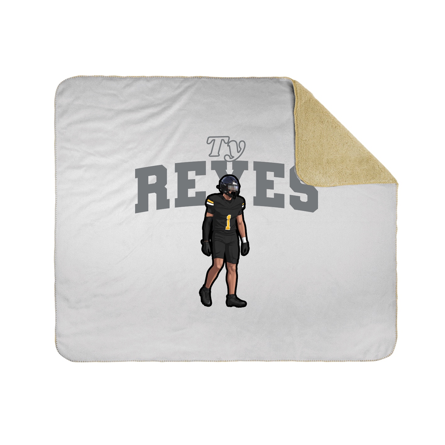 Throw Blanket — Name Arch in White