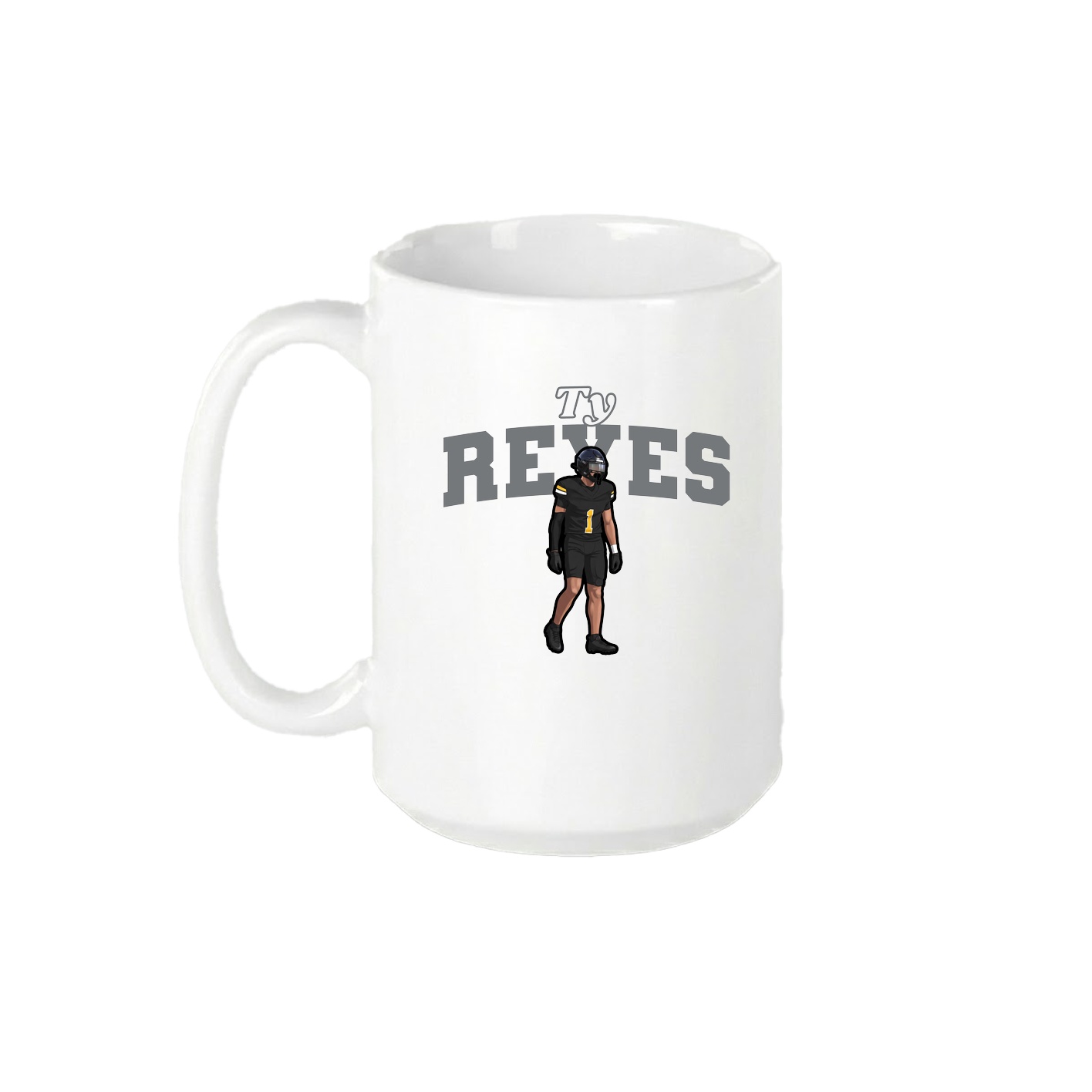 15oz Coffee Mug — Name Arch in White