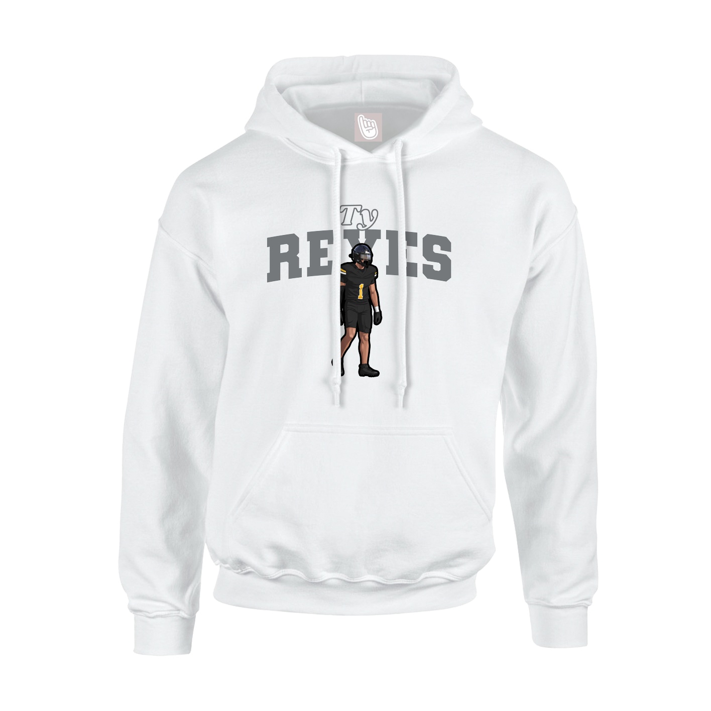 Hoodie — Name Arch in White