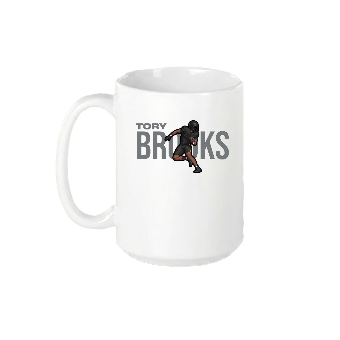 15oz Coffee Mug — Player Name in White