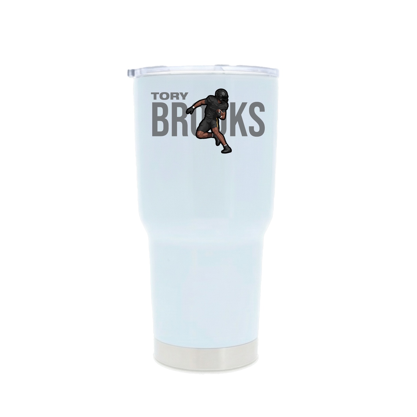 30oz Stainless Steel Tumbler — Player Name in White