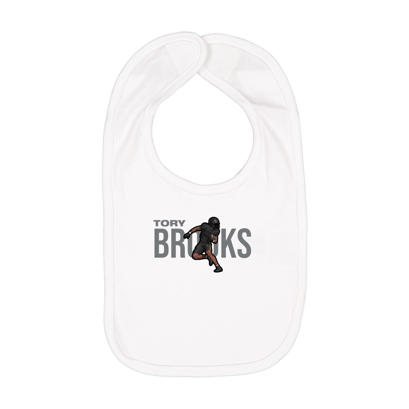 Infant Bib — Player Name in White