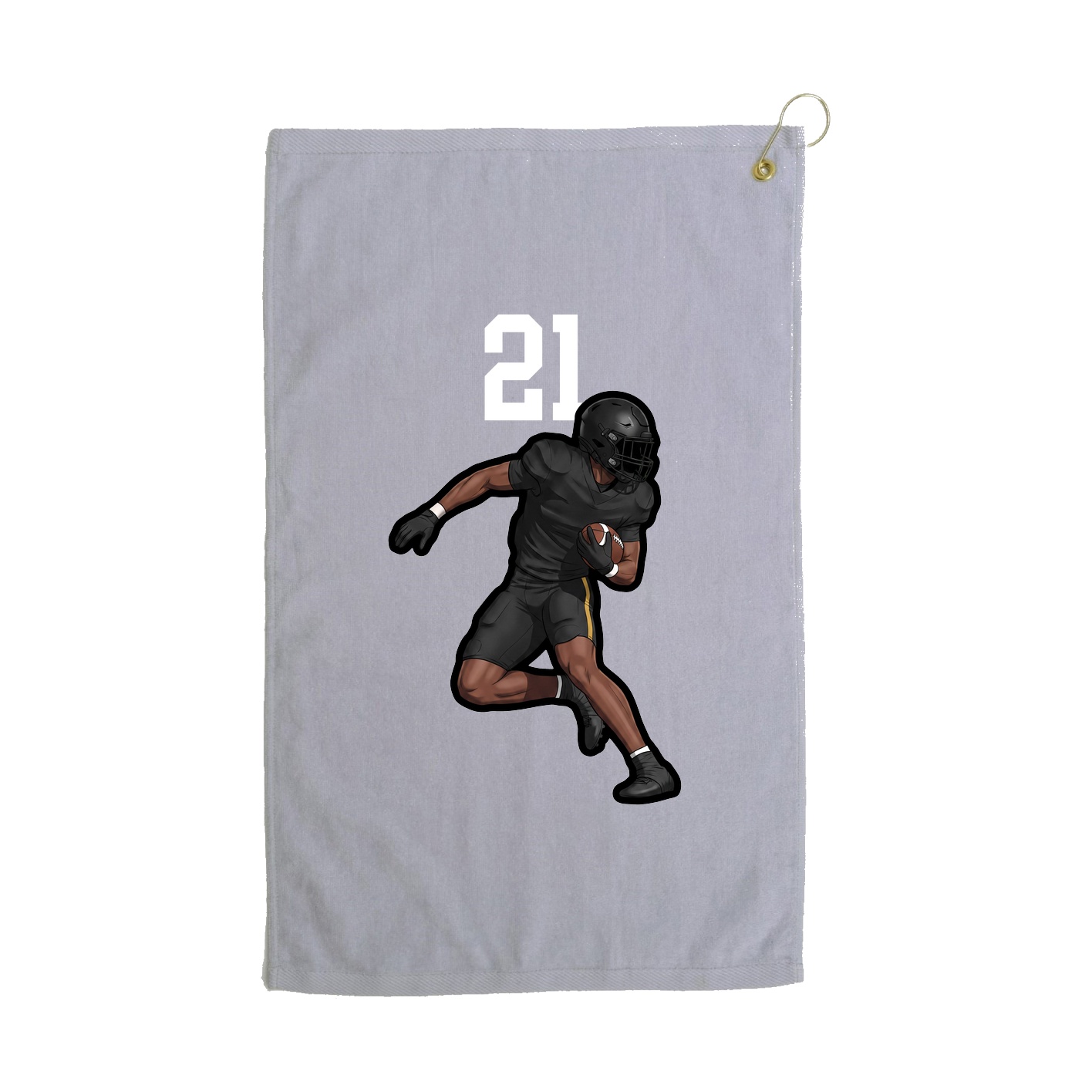 Golf Towel — Number Top in Grey